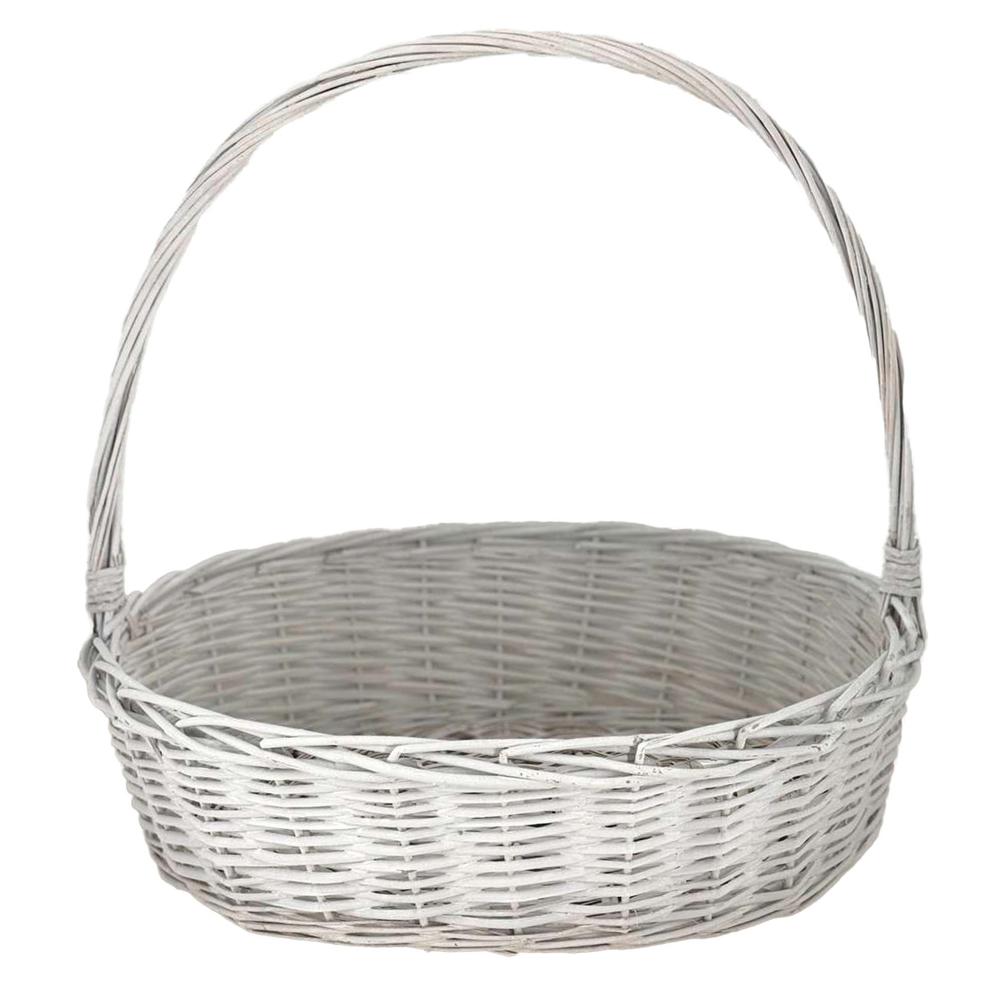 Корзина плетеная (ива), 69x54xH20/62 см Белый