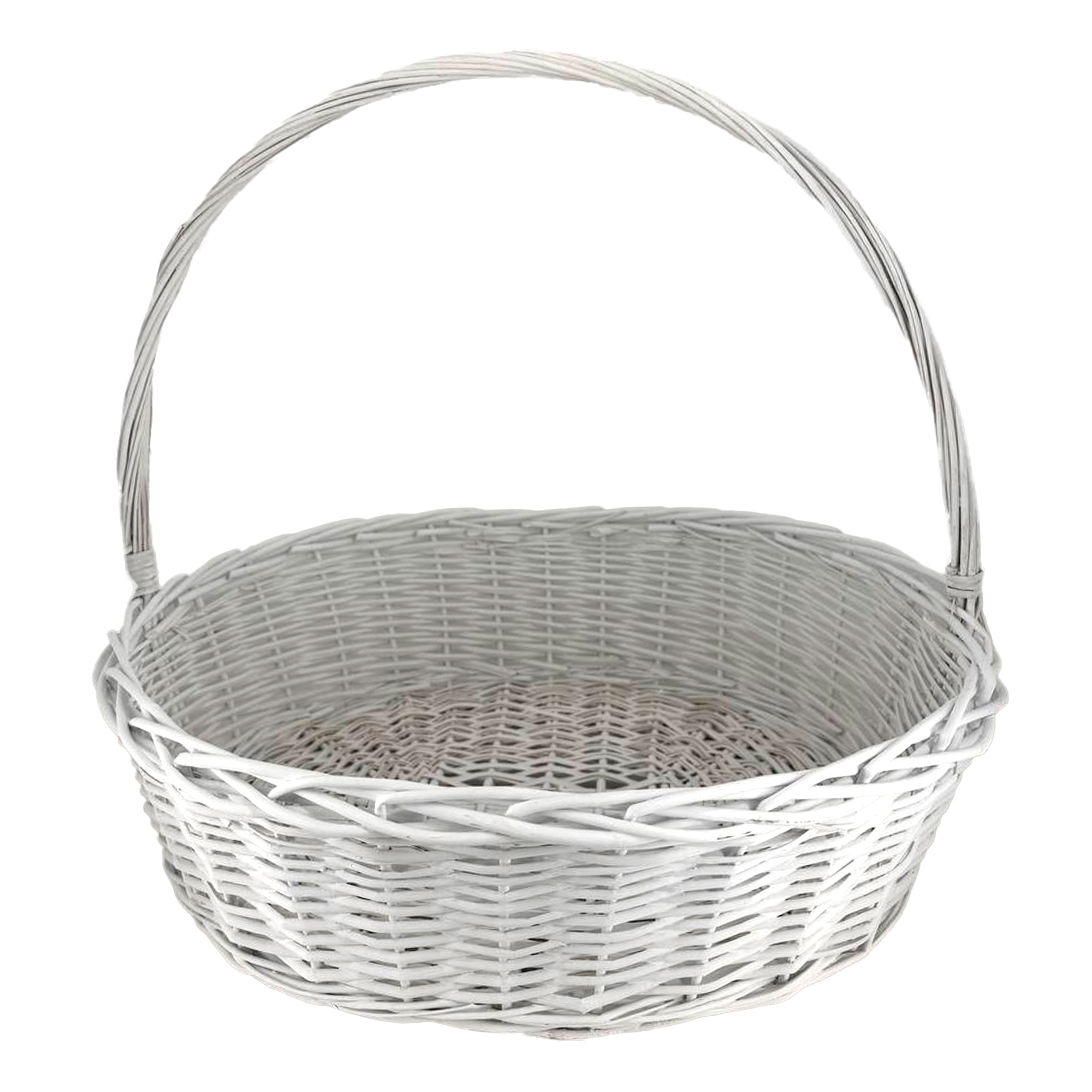 Корзина плетеная (ива), 84x68xH25/76 см Белый