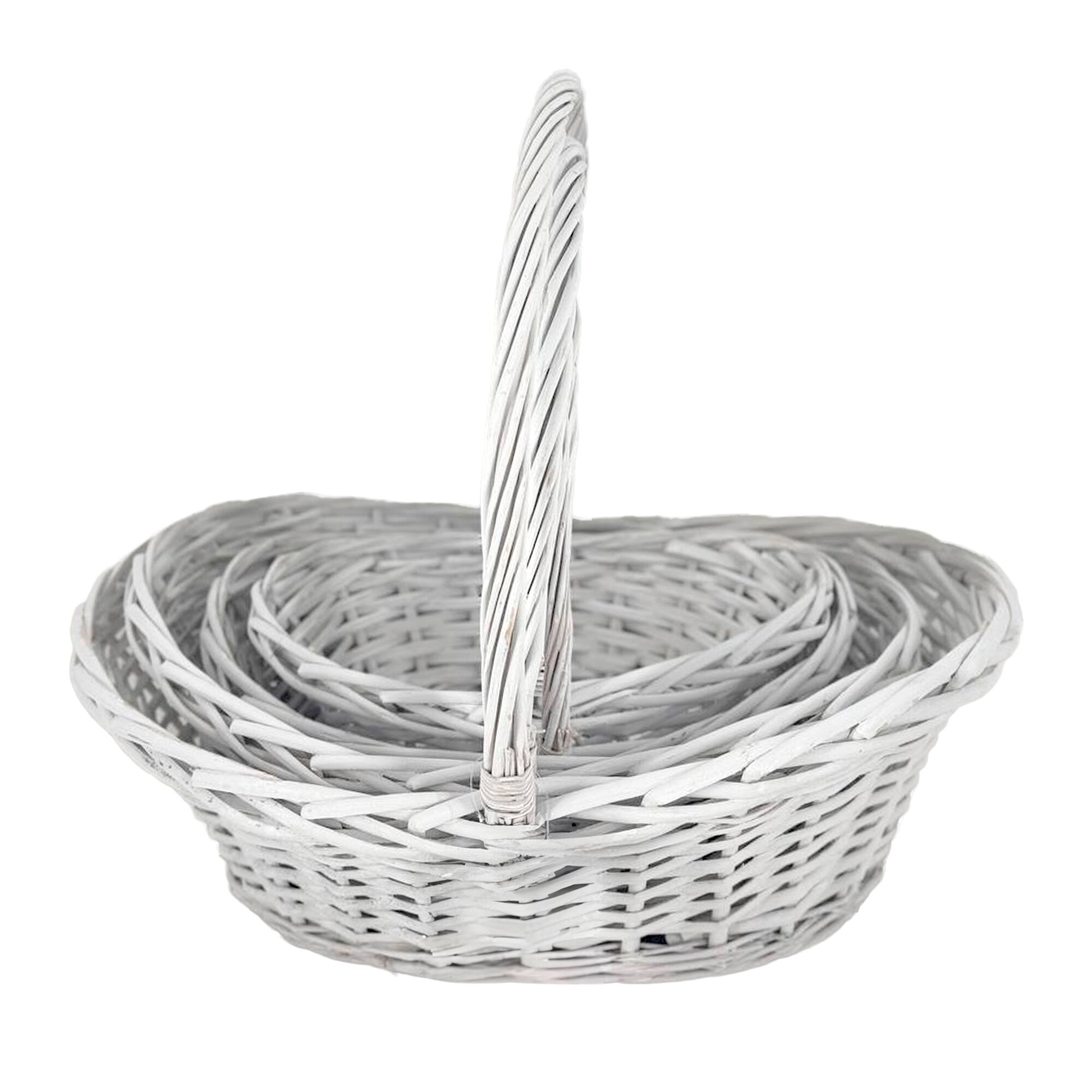 Корзина плетеная (ива), 39x29xH16/36 см Белый