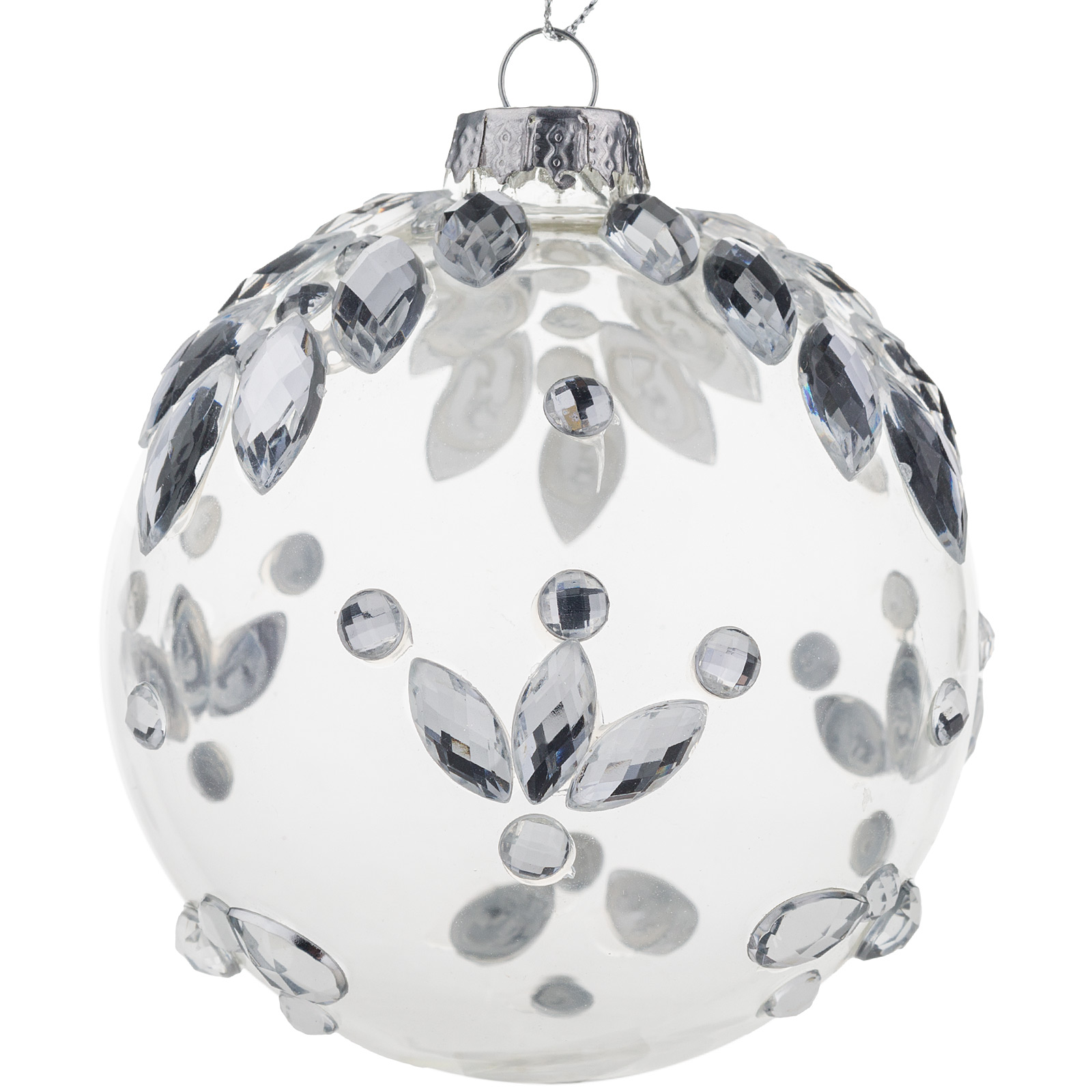 Елочная игрушка "Шар" (стекло), D8 см Прозрачный