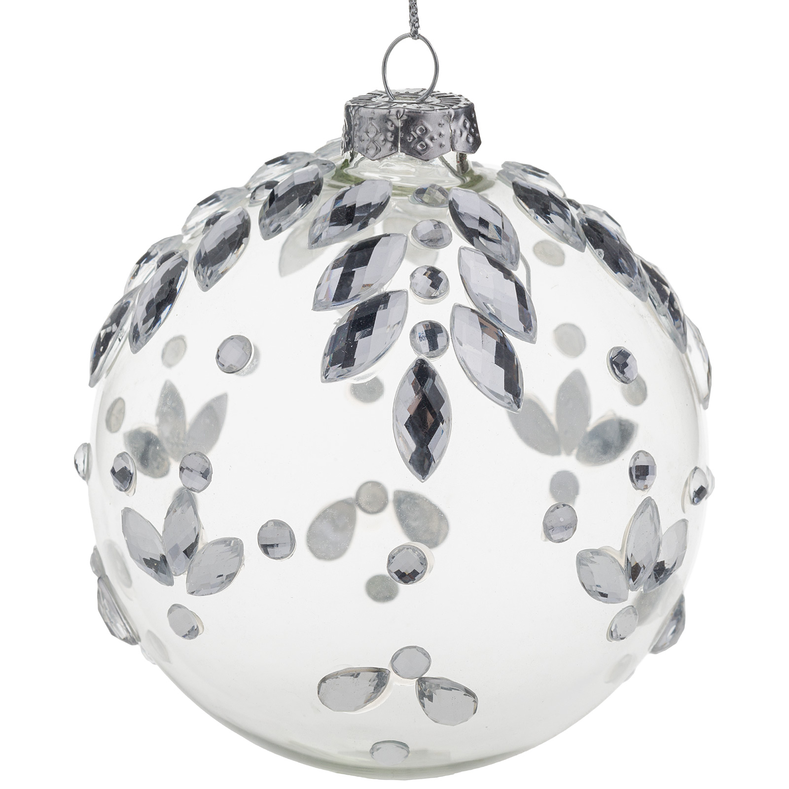 Елочная игрушка "Шар" (стекло), D10 см Прозрачный