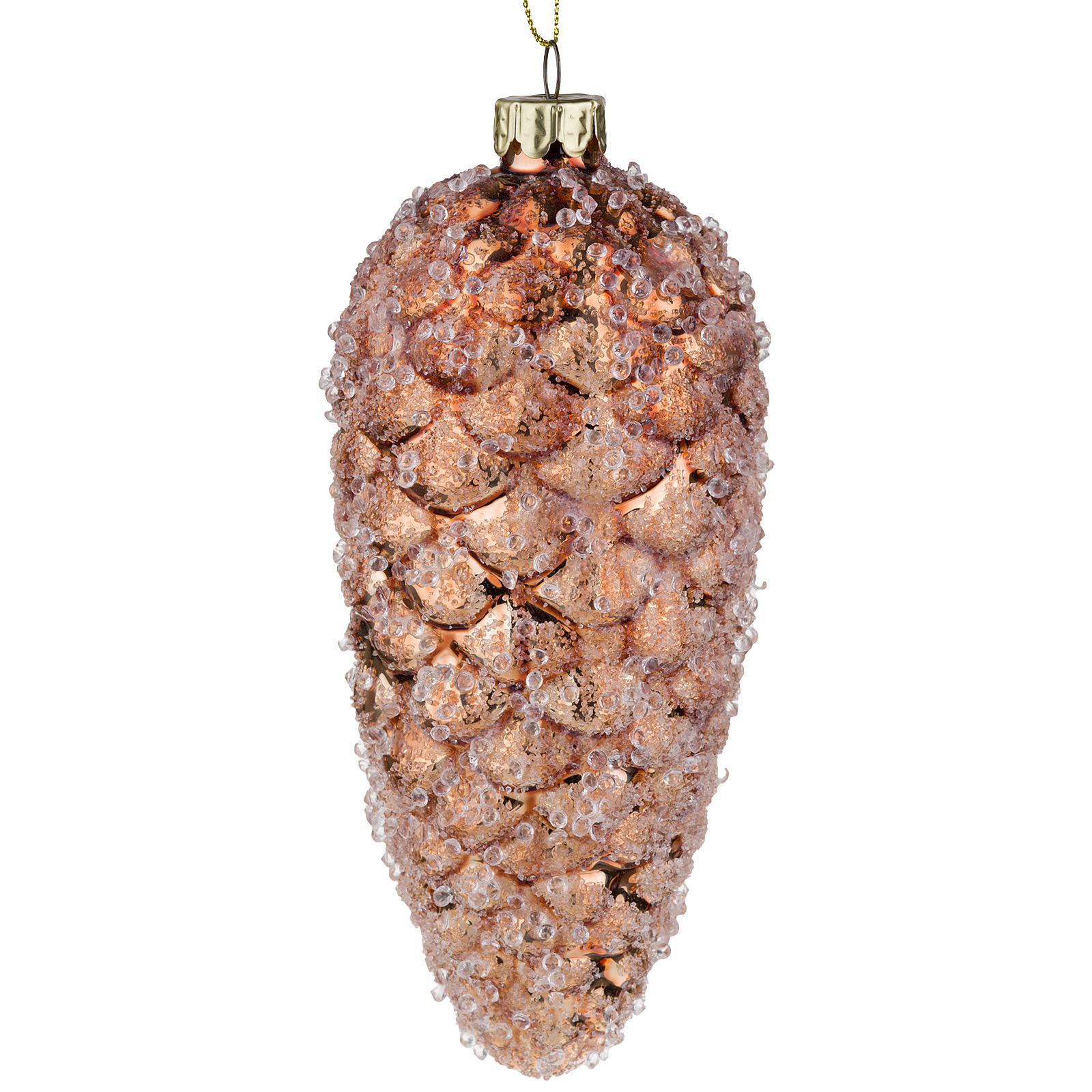 Елочная игрушка "Шишка" (стекло), 6,5xH14,5 см Бронзовый