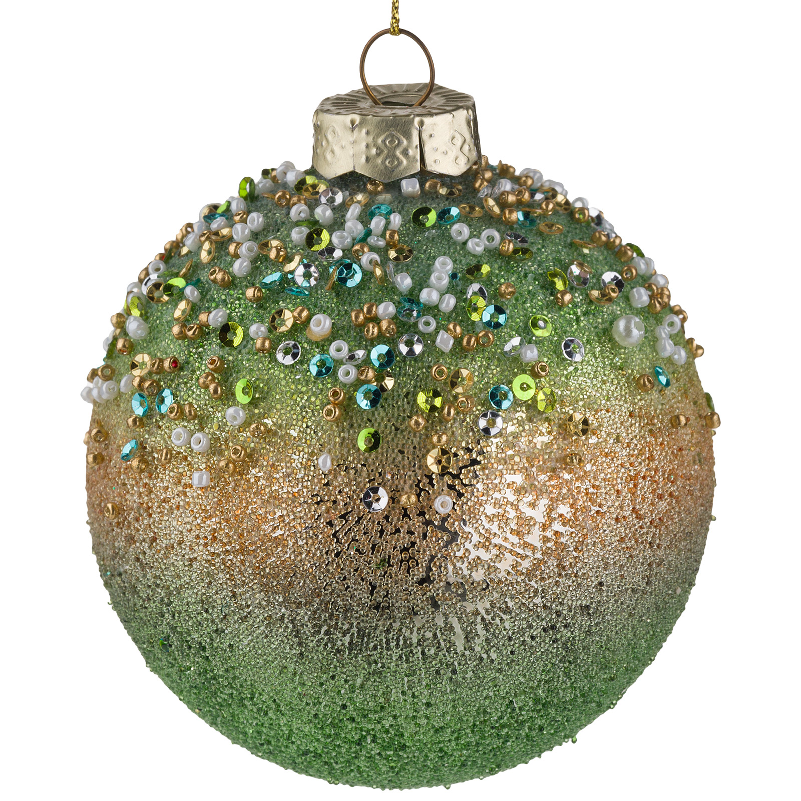 Елочная игрушка "Шар" (стекло), D8 см Зеленый