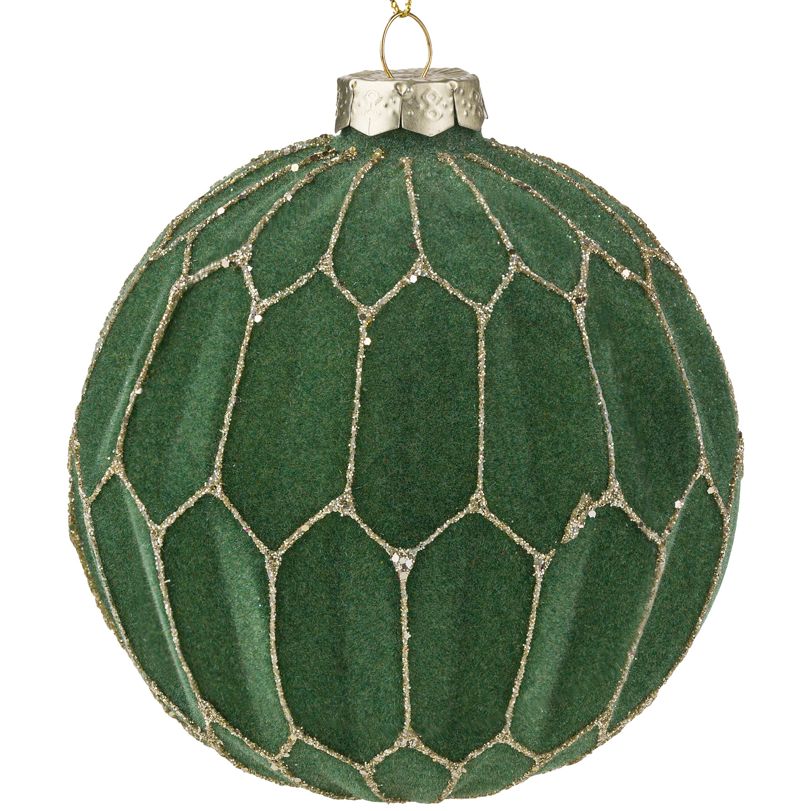 Елочная игрушка "Шар" (стекло), D10 см Зеленый