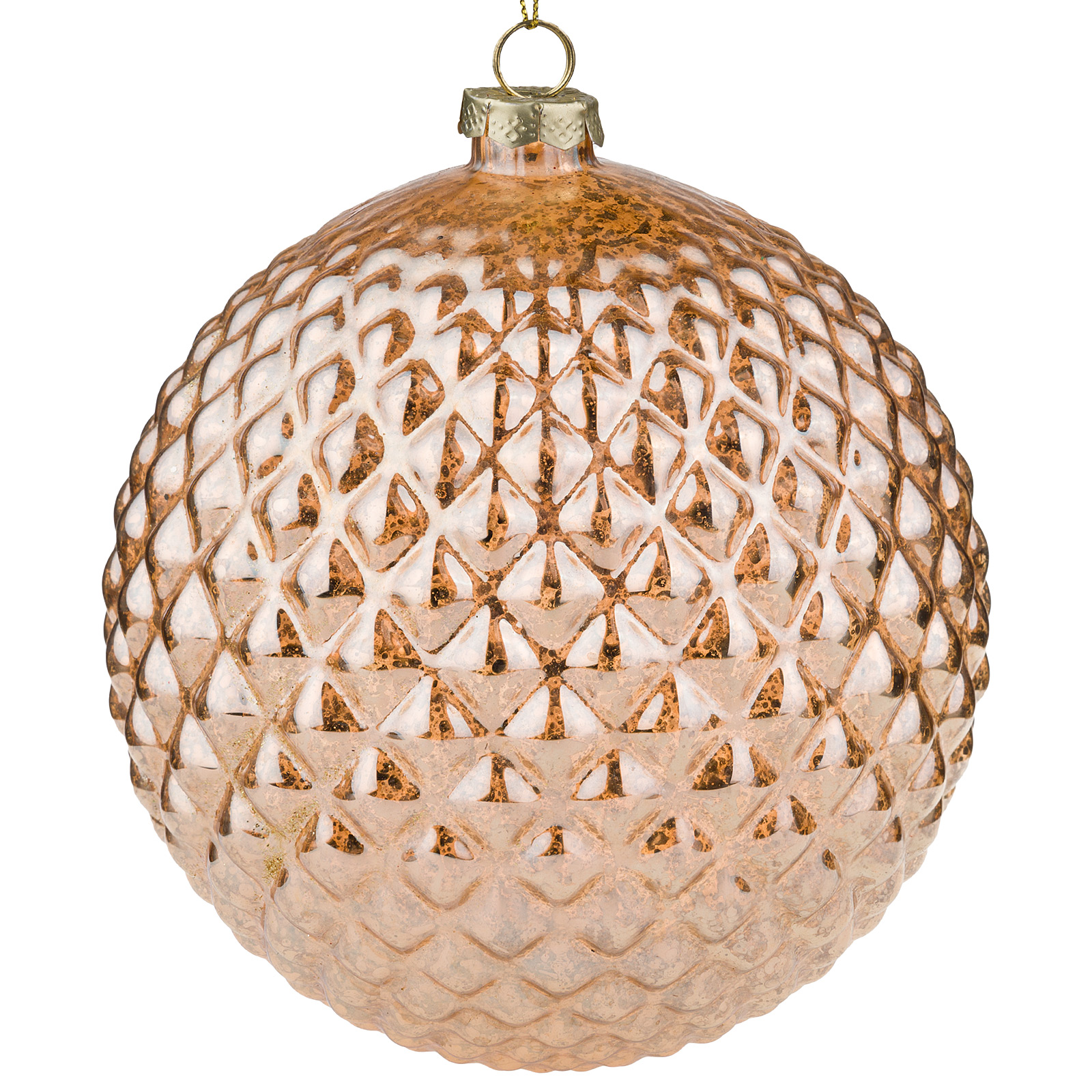 Елочная игрушка "Шар" (стекло), D15 см Золотой