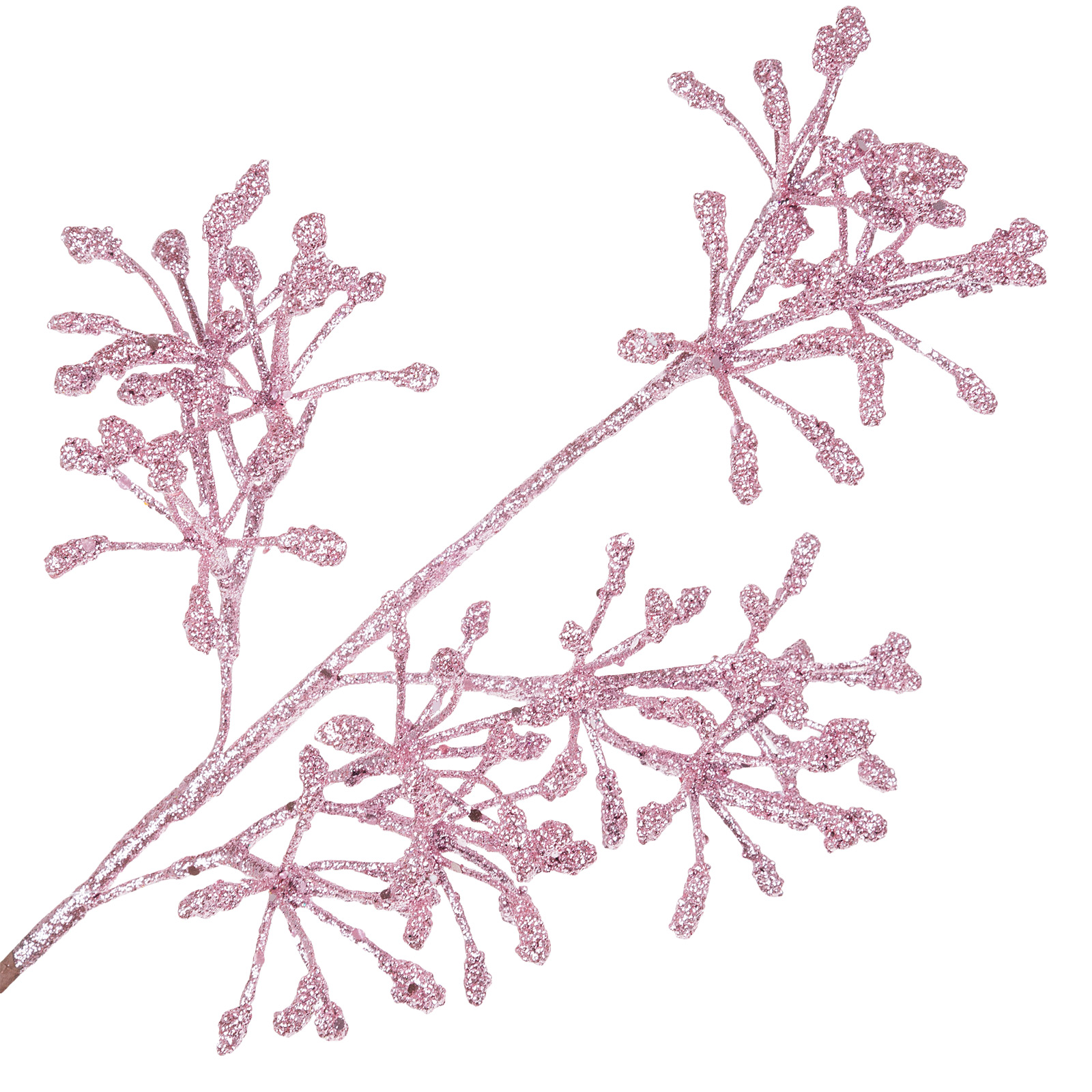 Ветка искусственная (пластик), H63 см Розовый