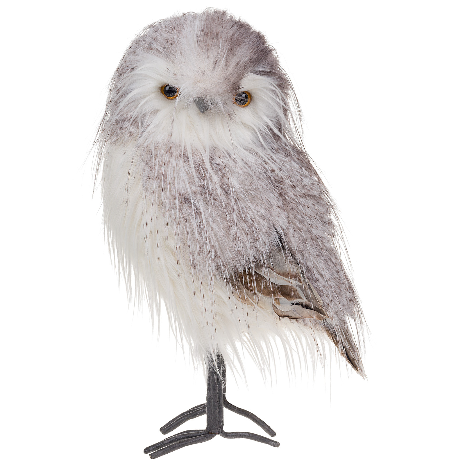 Фигура "Сова" (иск. мех), 28x25xH50 см Серый