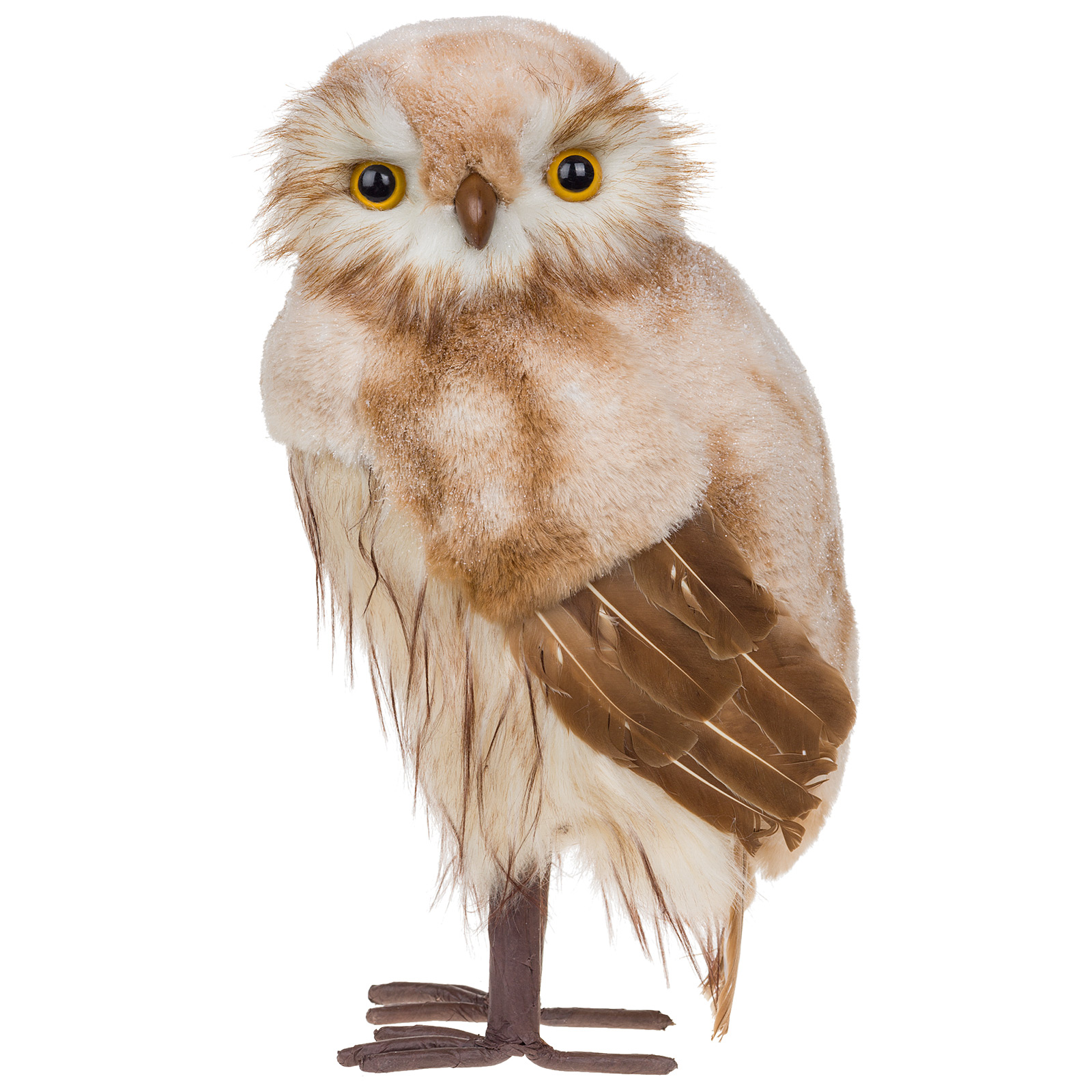 Фигура "Сова" (иск. мех), 18x17xH35 см Коричневый