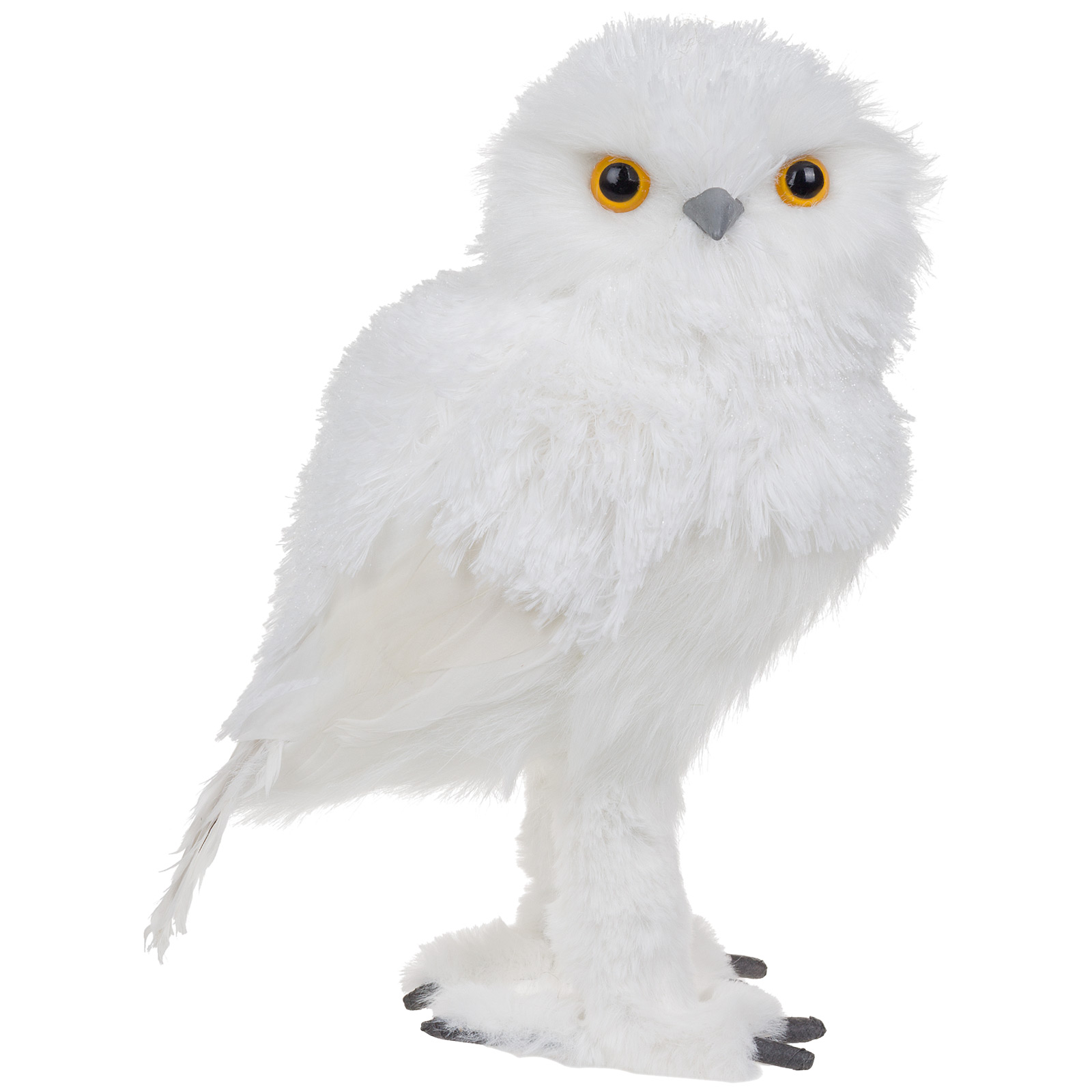 Фигура "Сова" (иск. мех), 17x15xH28 см Белый