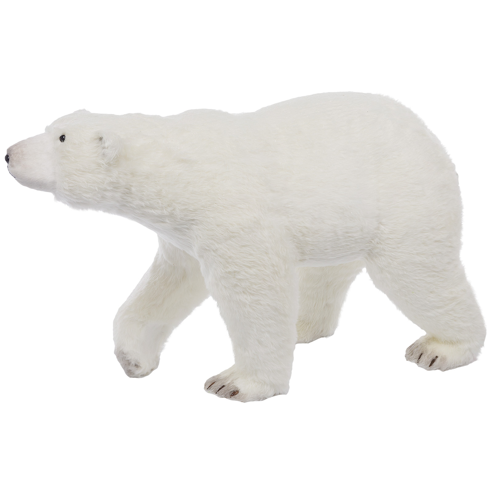Фигура "Медведь" (иск. мех), 109x46xH64 см Белый