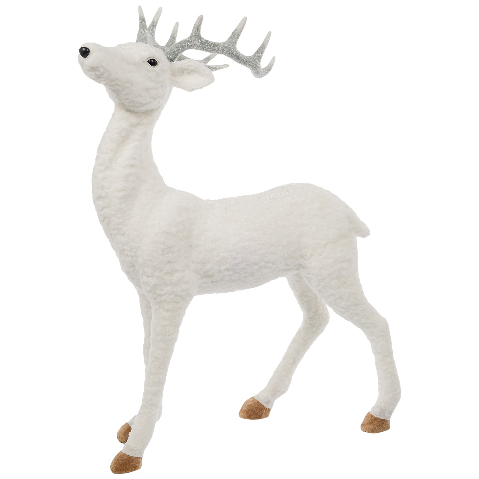 Фигура "Олень" (флок), 70x35xH97 см Белый
