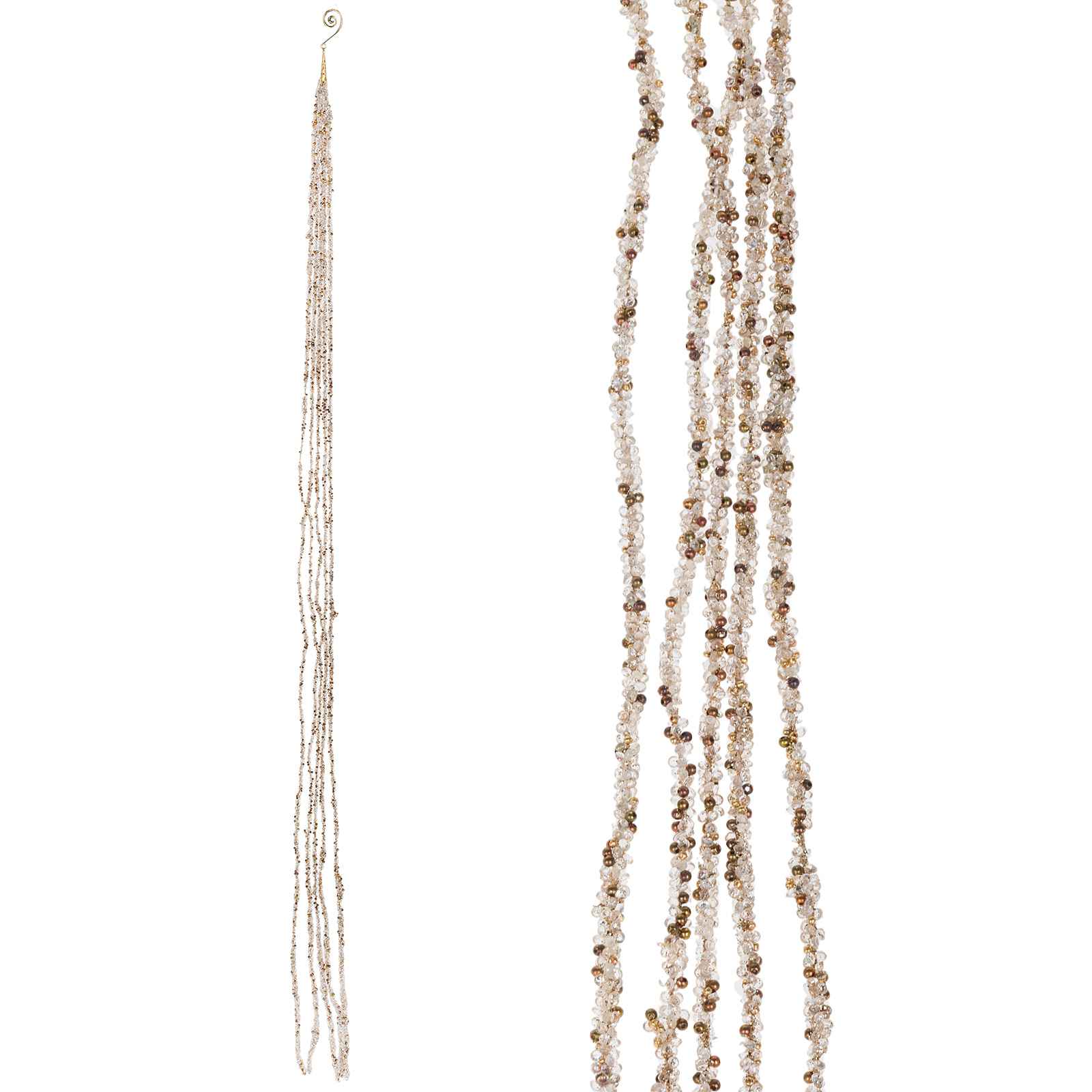 Гирлянда "Бисер" (акрил), 172 см Шампань