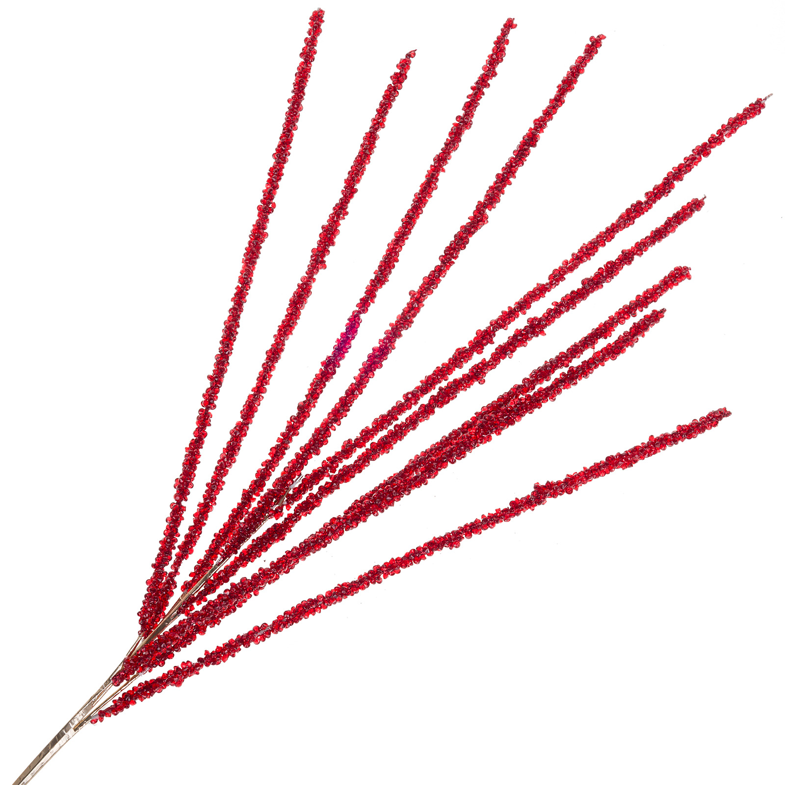 Ветка искусственная (акрил), H83 см Красный