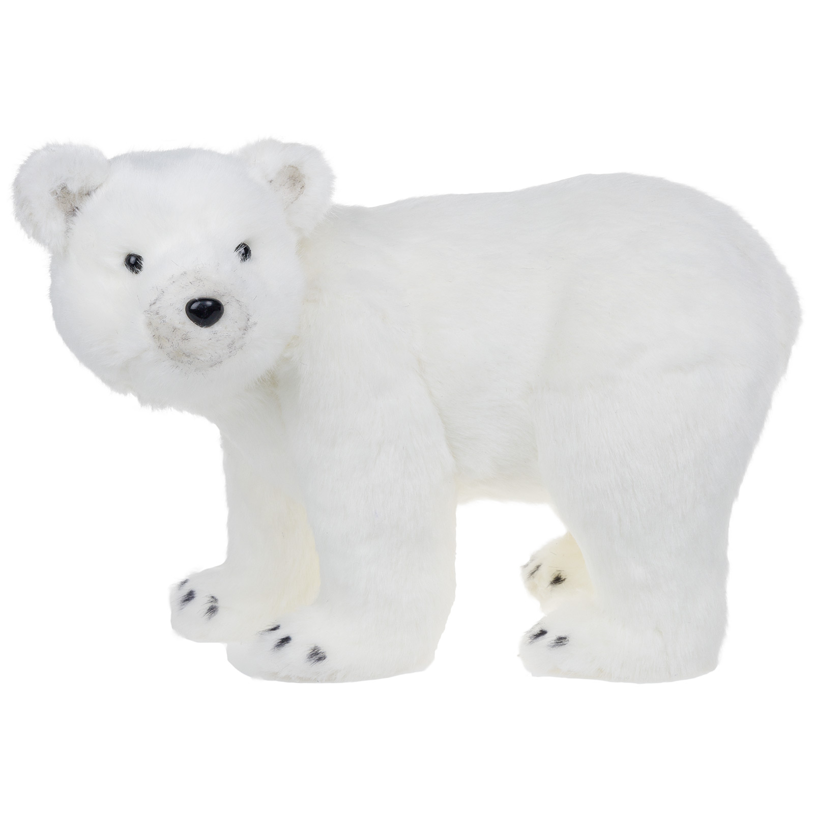 Фигура "Медведь" (иск. мех), 44x26xH31 см Белый