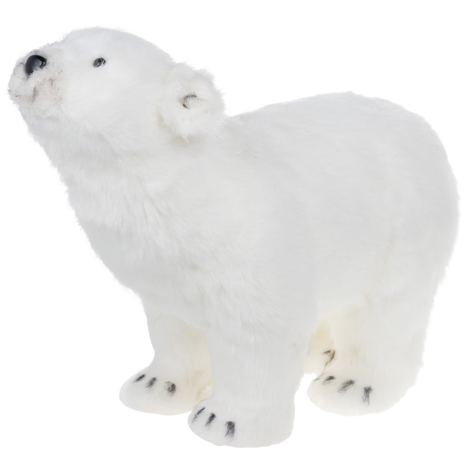 Фигура "Медведь" (иск. мех), 34x16xH28 см Белый