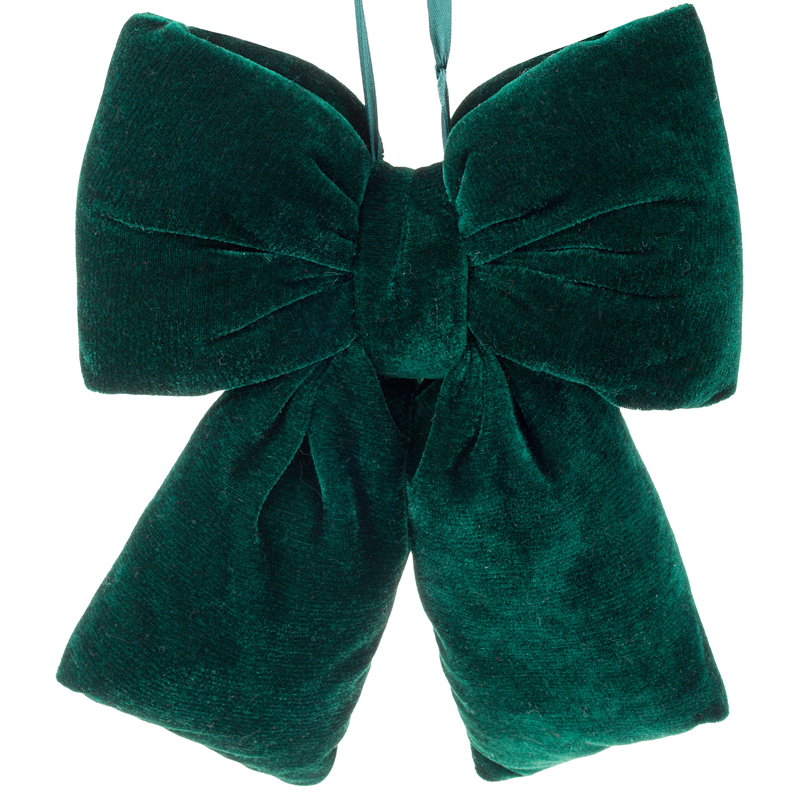 Елочная игрушка "Бант" (бархат), 21x6,5xH29 см Зеленый