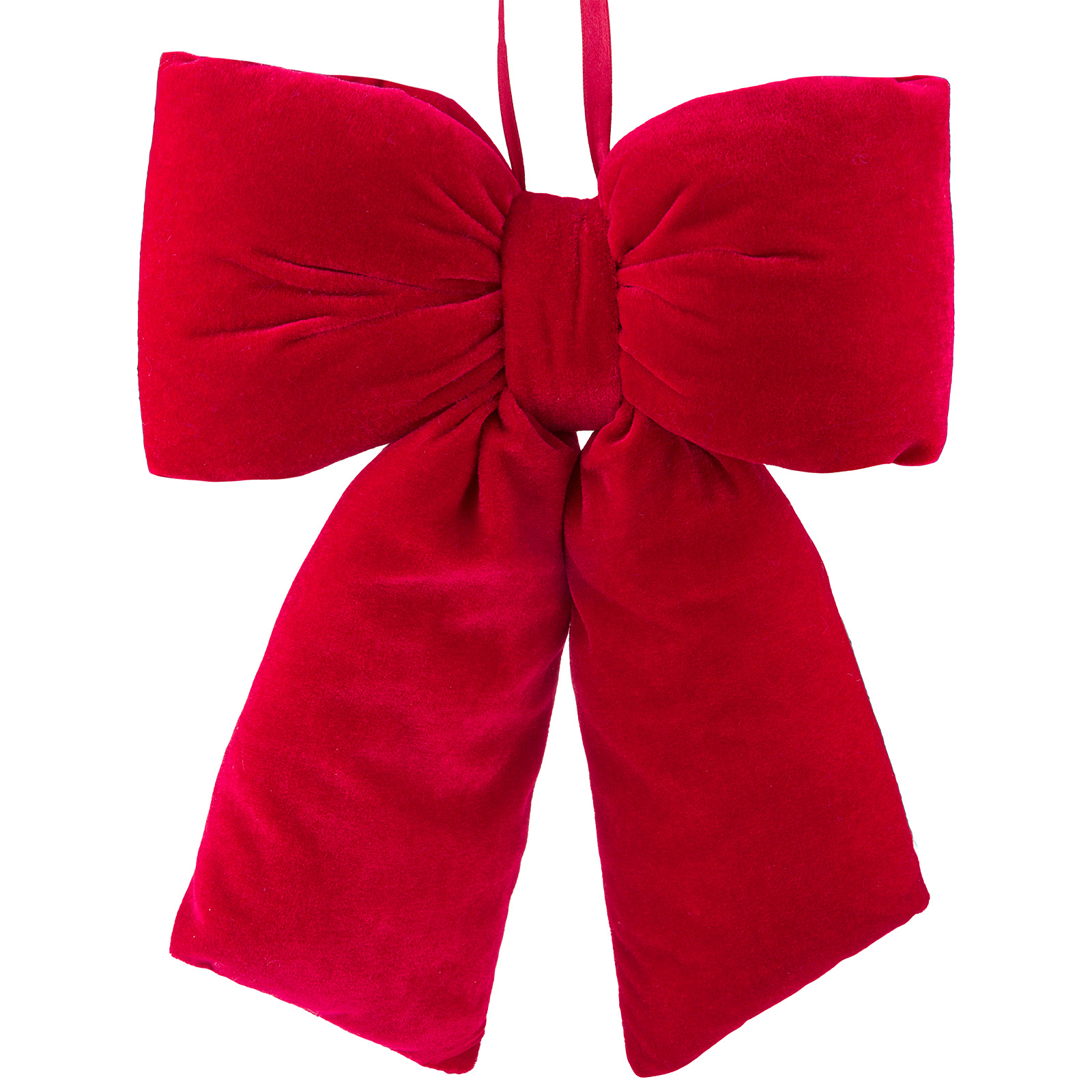 Елочная игрушка "Бант" (бархат), 28x7xH36 см Красный