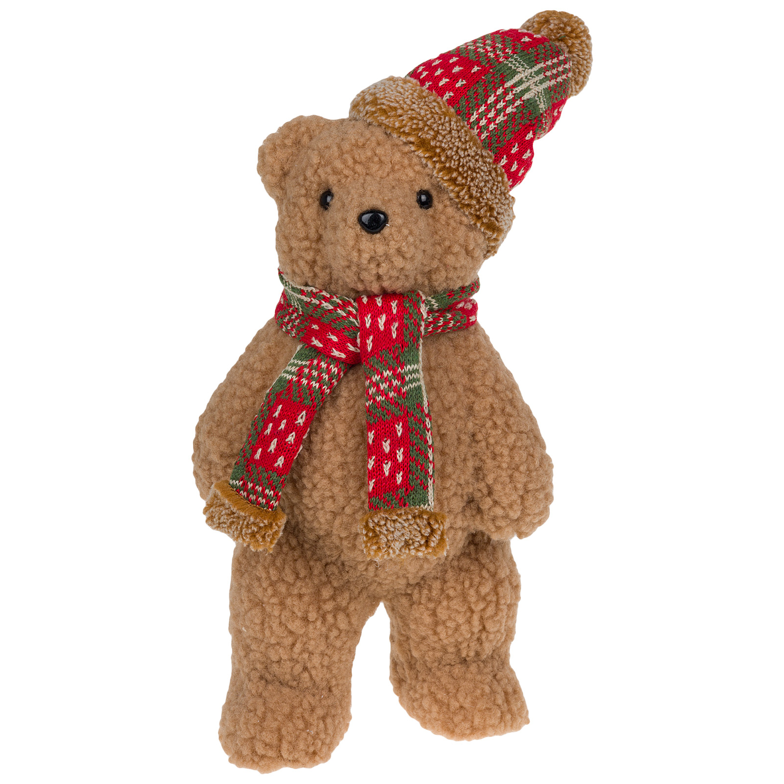 Фигура "Медвежонок" (ткань), 18x16xH41 см Коричневый