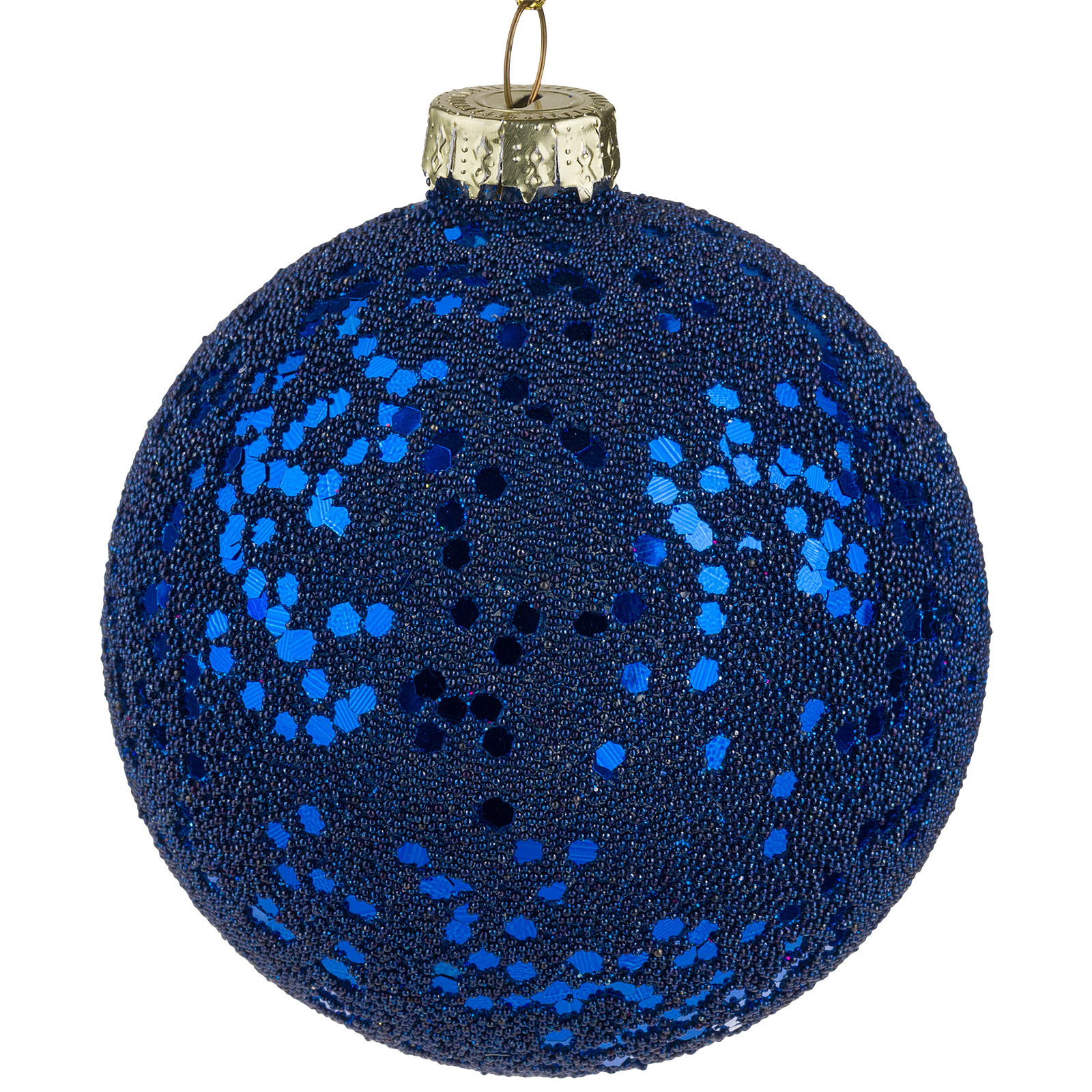 Елочная игрушка "Шар" (стекло), D8 см Синий