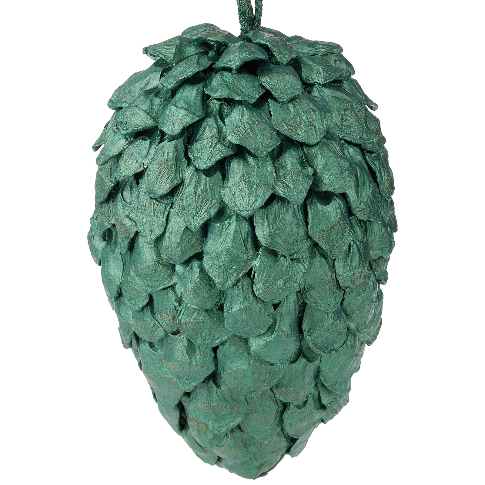 Елочная игрушка "Шишка" (дерево), D11,5xH17,5 см Зеленый