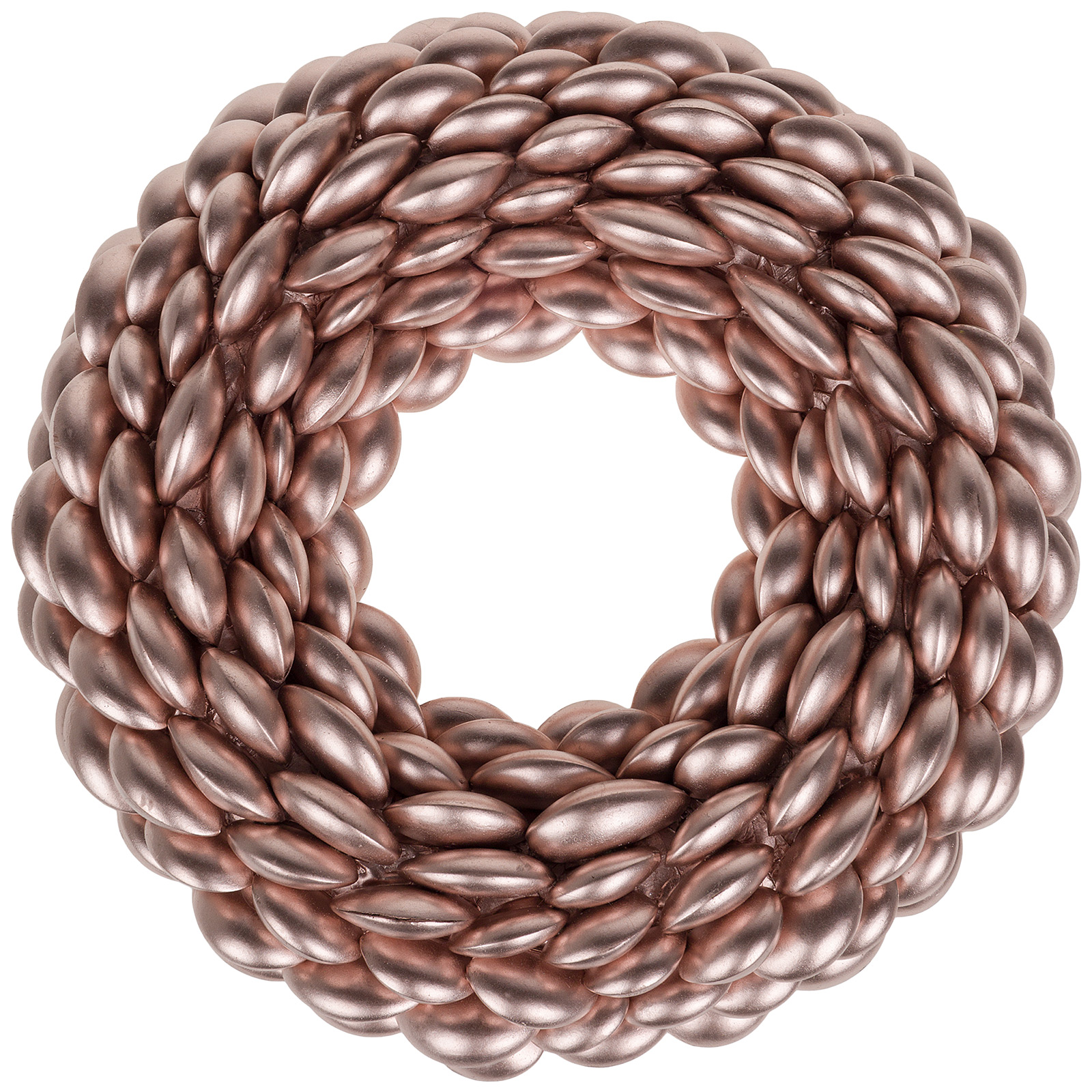 Венок искусственный (дерево), D26xH5 см Розовый металлик