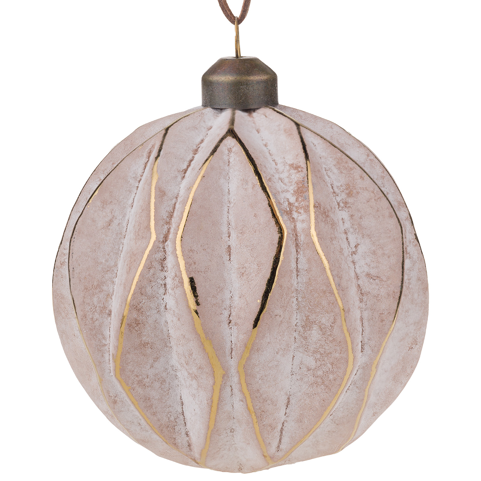 Елочная игрушка "Шар" (стекло), D10 см Бежевый