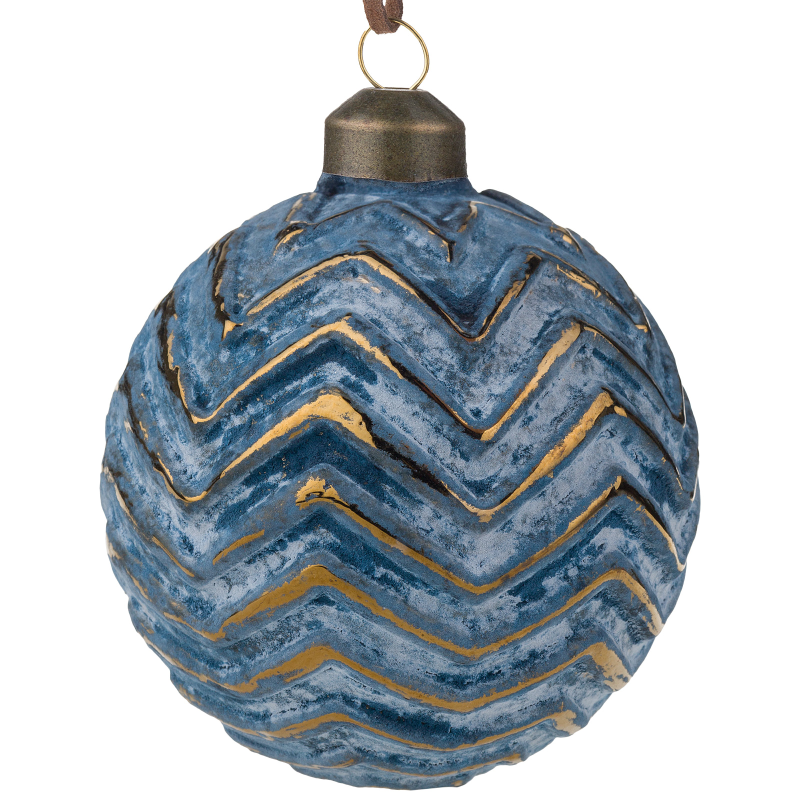 Елочная игрушка "Шар" (стекло), D8 см Синий