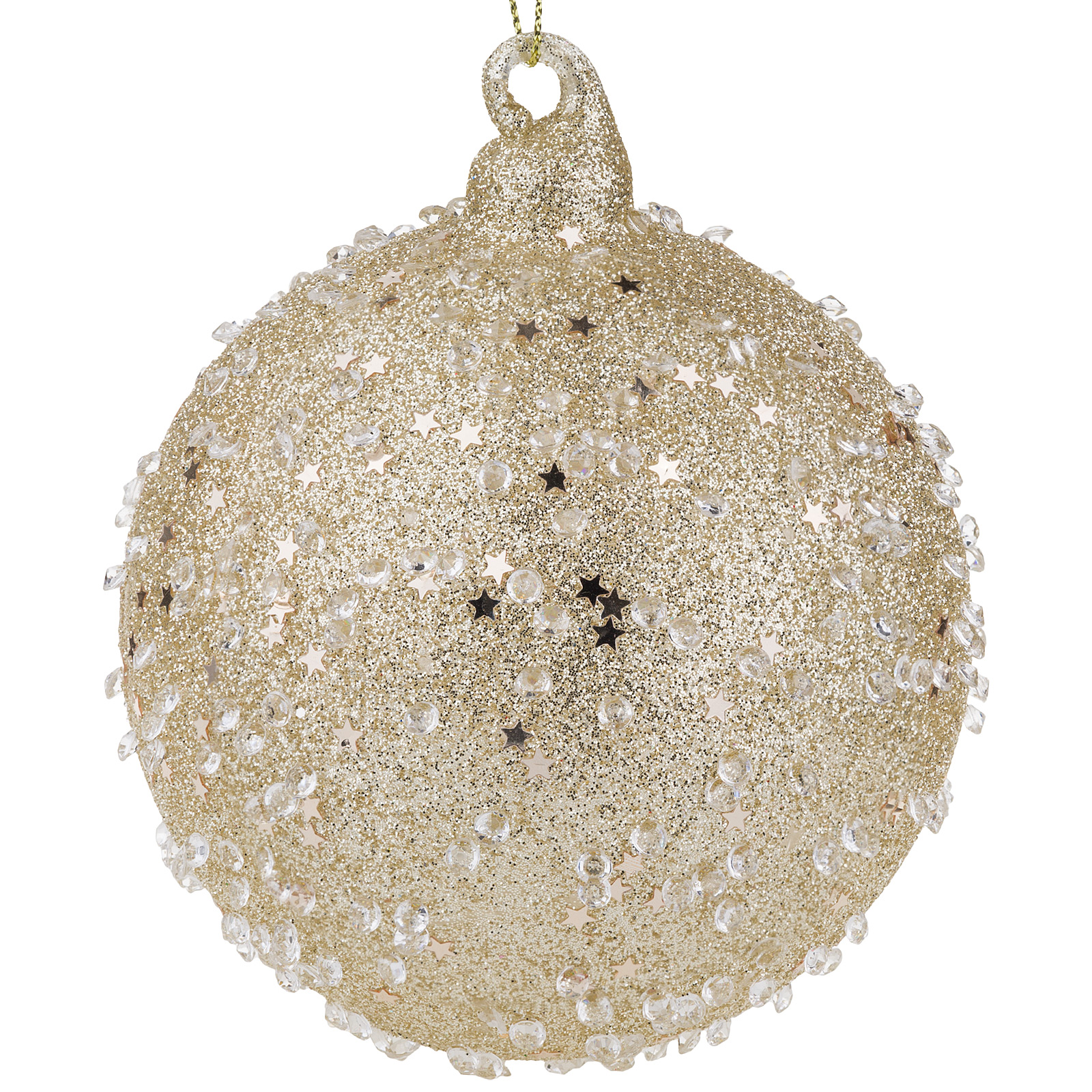 Елочная игрушка "Шар" (стекло), D10 см Шампань