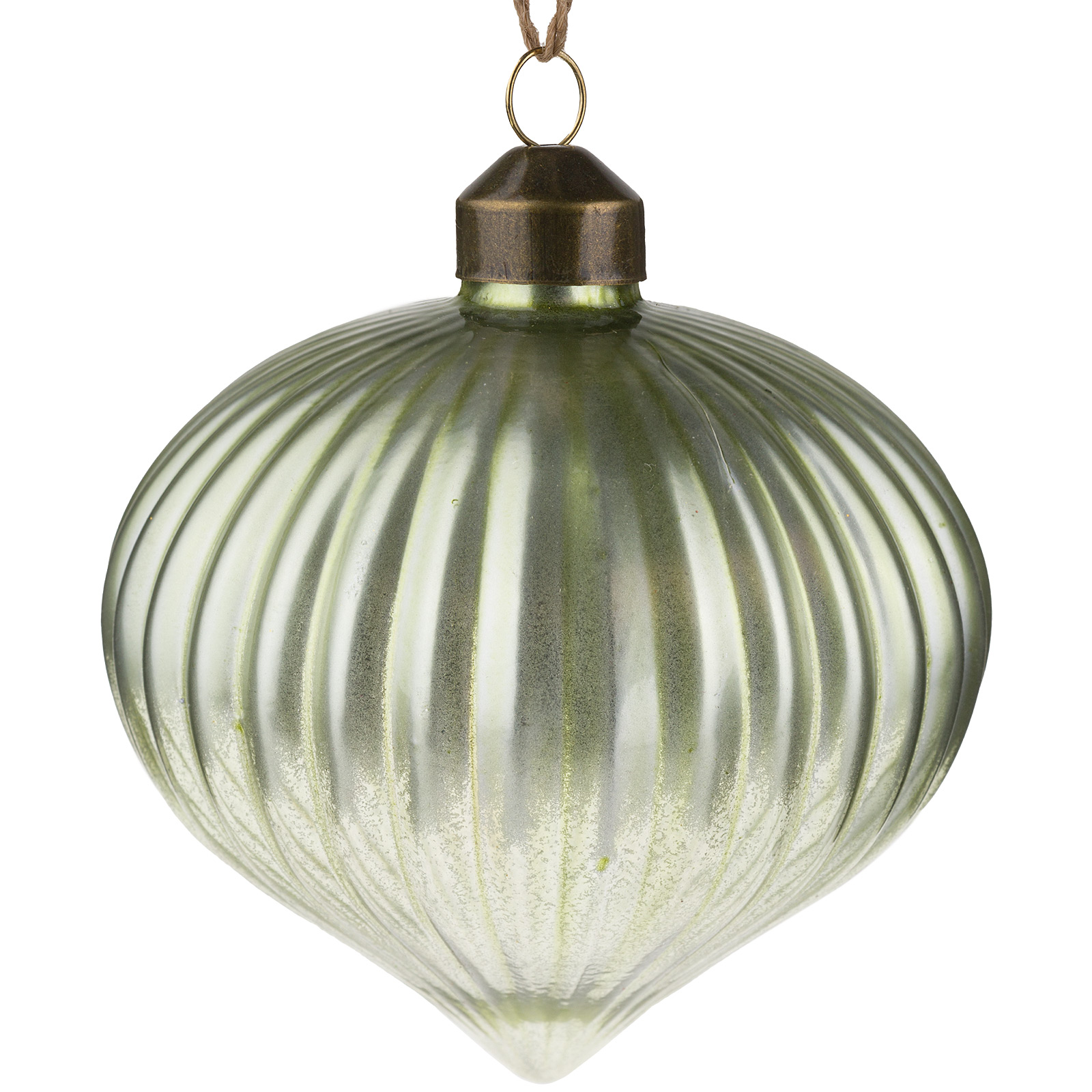 Елочная игрушка "Луковка" (стекло), D8 см Светло-зеленый