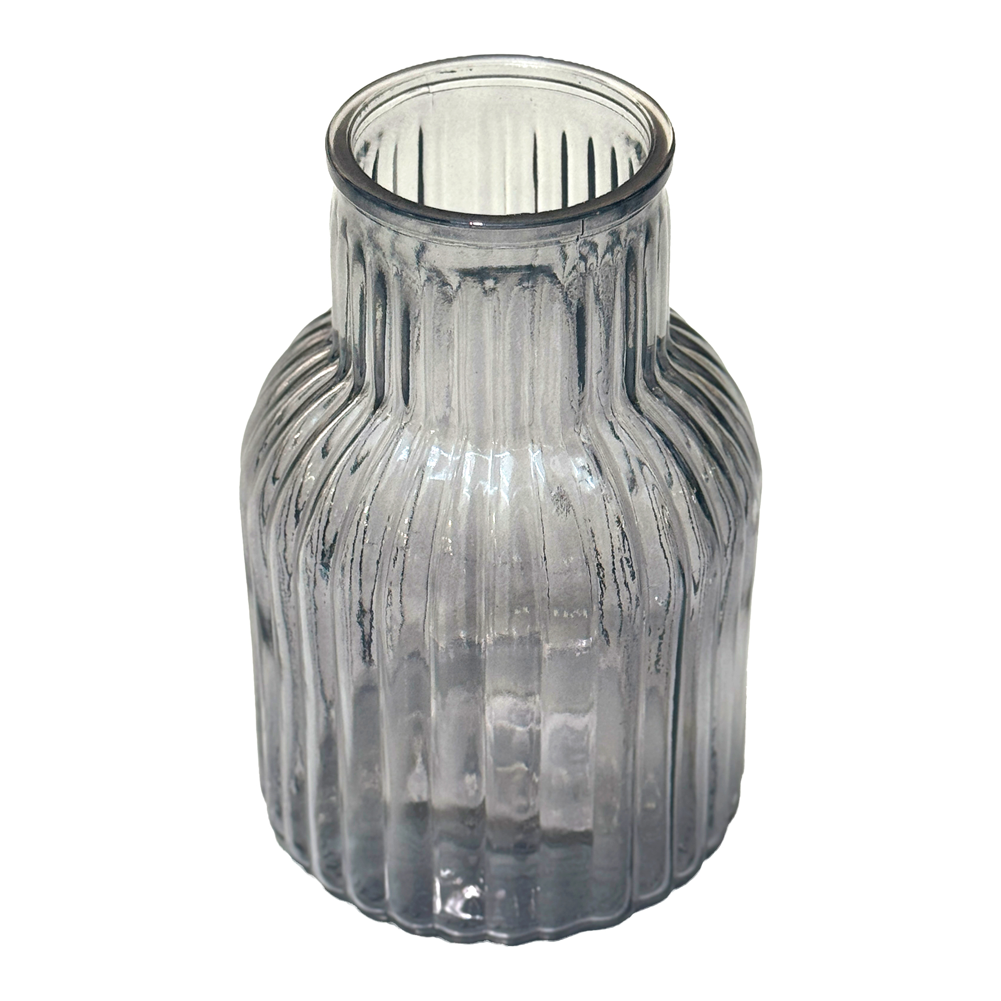 Ваза "Dainty" (стекло), D13,5xH20 см Серый