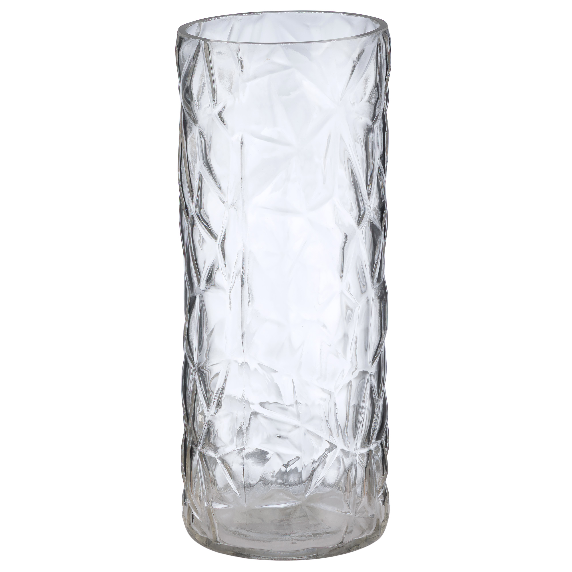 Ваза "Crackle" (стекло), D12,5xH28,5 см Желтый