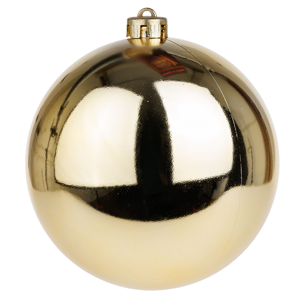 Елочная игрушка "Шар" (пластик), D15 см Золотой