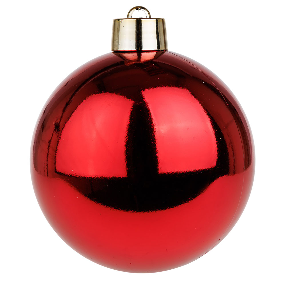 Елочная игрушка "Шар" (пластик), D20 см Красный