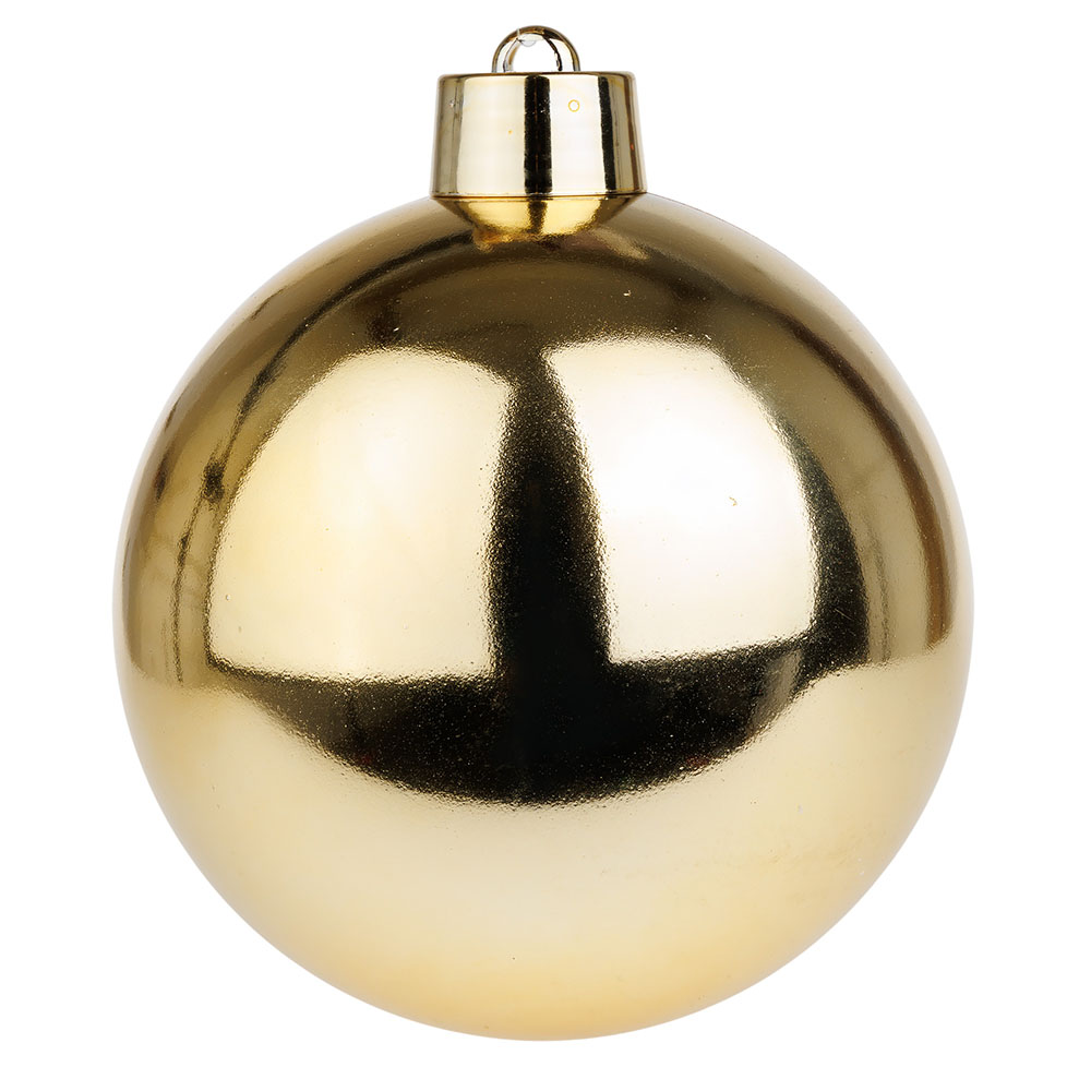 Елочная игрушка "Шар" (пластик), D20 см Золотой
