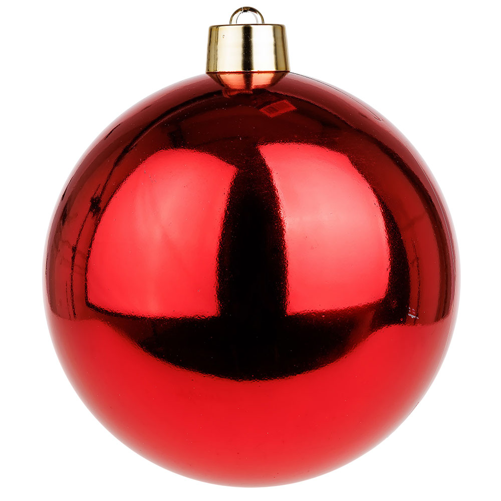 Елочная игрушка "Шар" (пластик), D25 см Красный