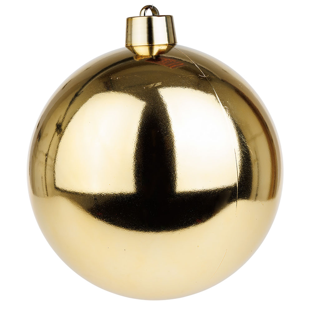 Елочная игрушка "Шар" (пластик), D25 см Золотой
