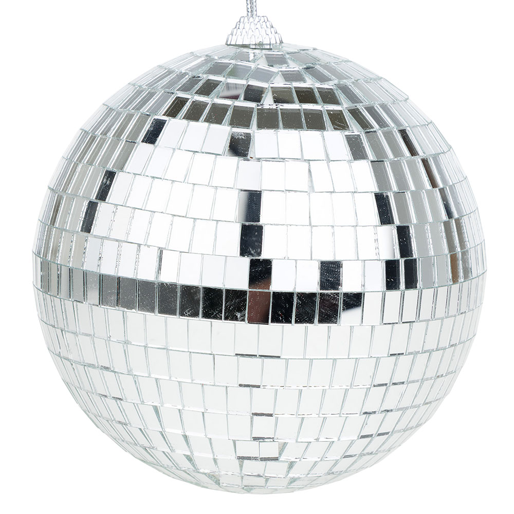 Елочная игрушка "Диско шар" (пластик), D15 см Серебряный