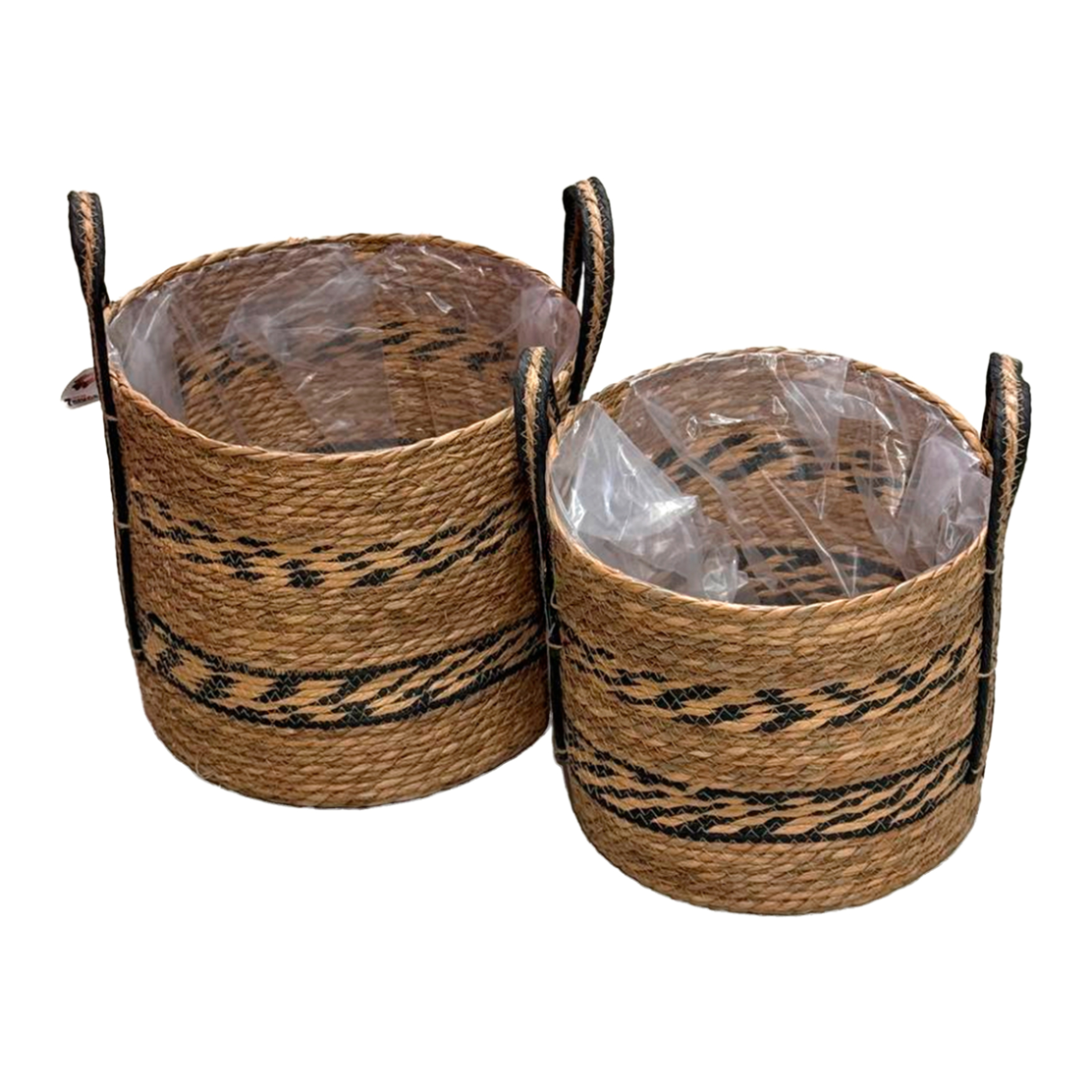Корзина плетеная (водоросли), D32xH29 см, D36xH34 см, набор (2 шт) Натуральный