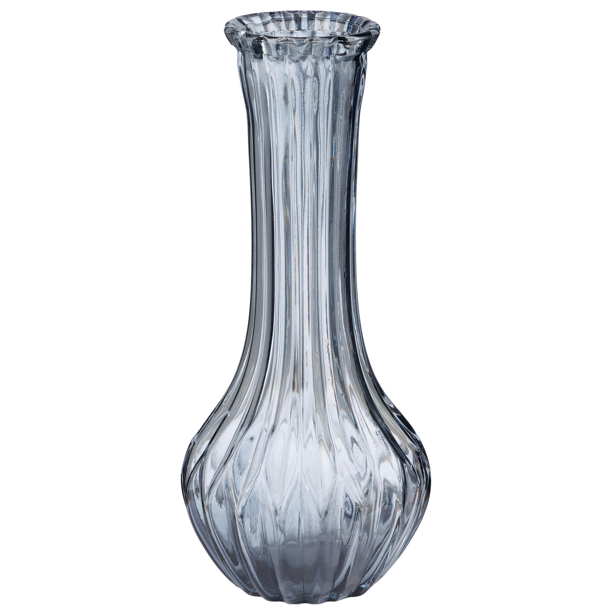 Ваза "Blossom" (стекло), D10xH22,5 см Серый