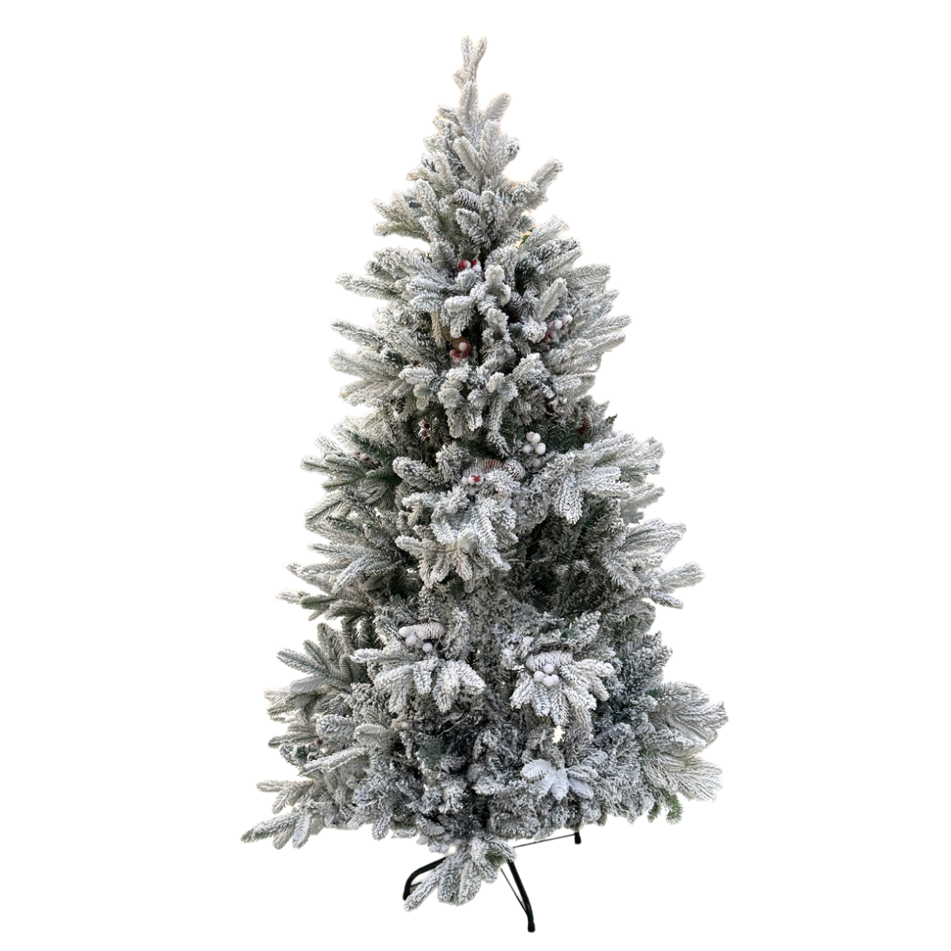 Ель искусственная заснеженная (ПВХ,ПЭ), D92xH150 см Белый