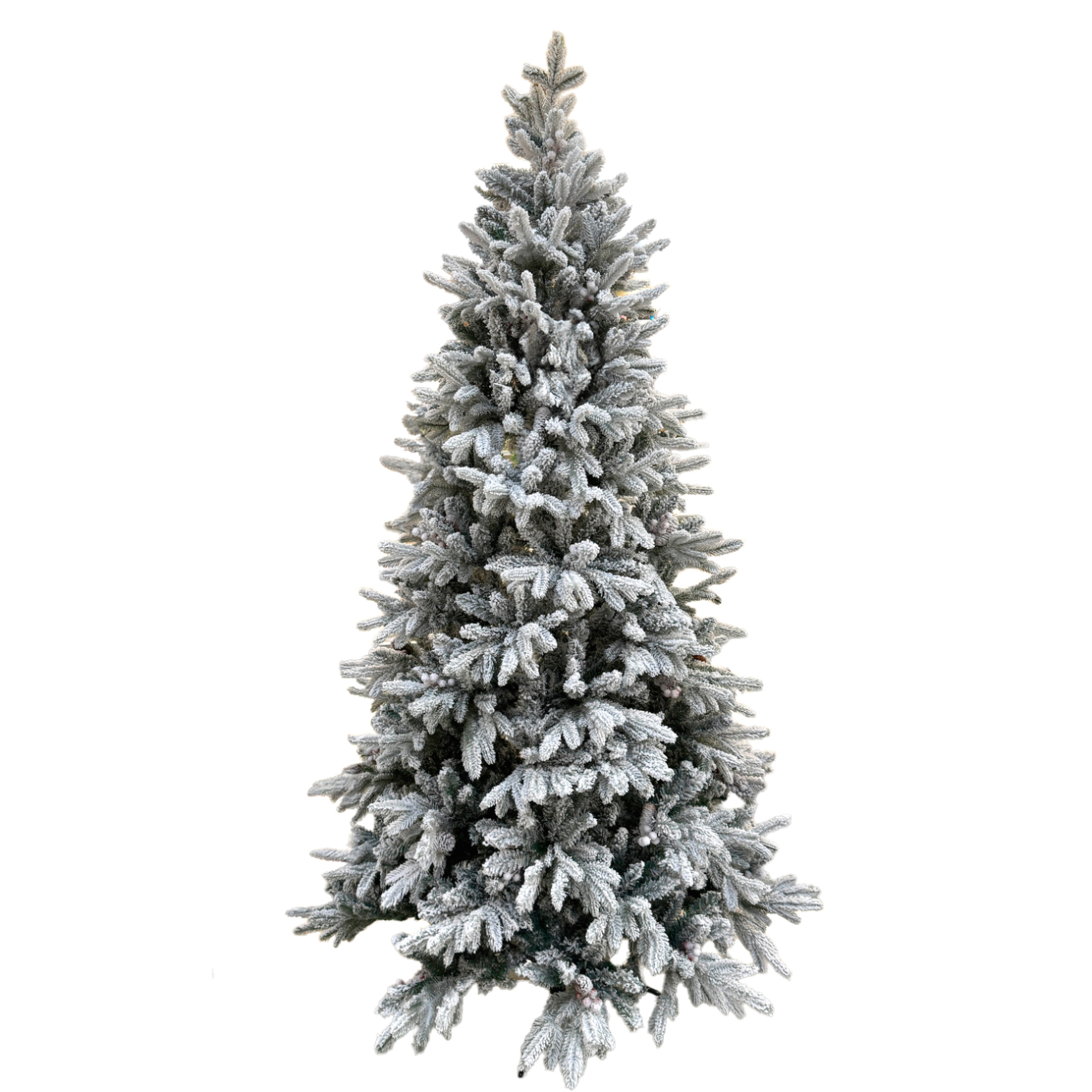 Ель искусственная заснеженная (ПВХ,ПЭ), D117xH210 см Белый