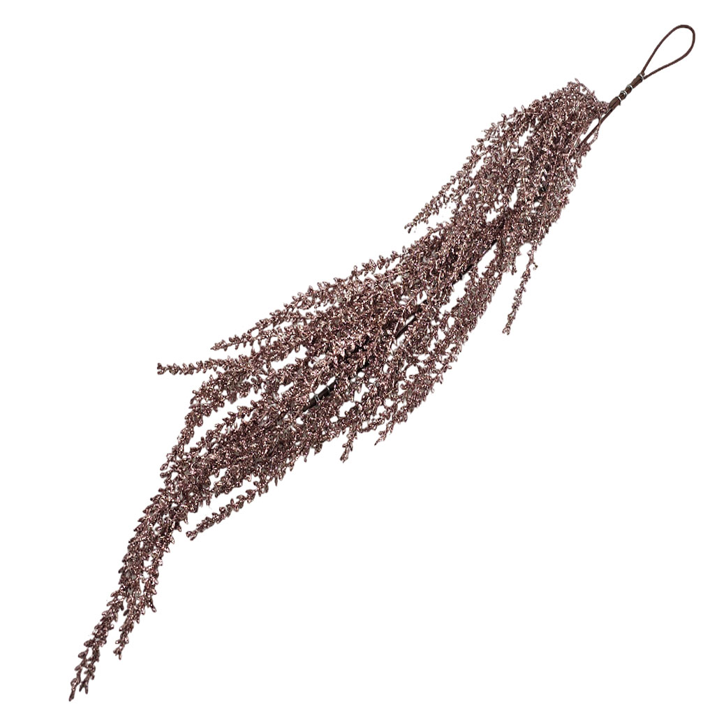 Ветка искусственная "Амарант" (пластик), H96 см, с глиттером Шампань