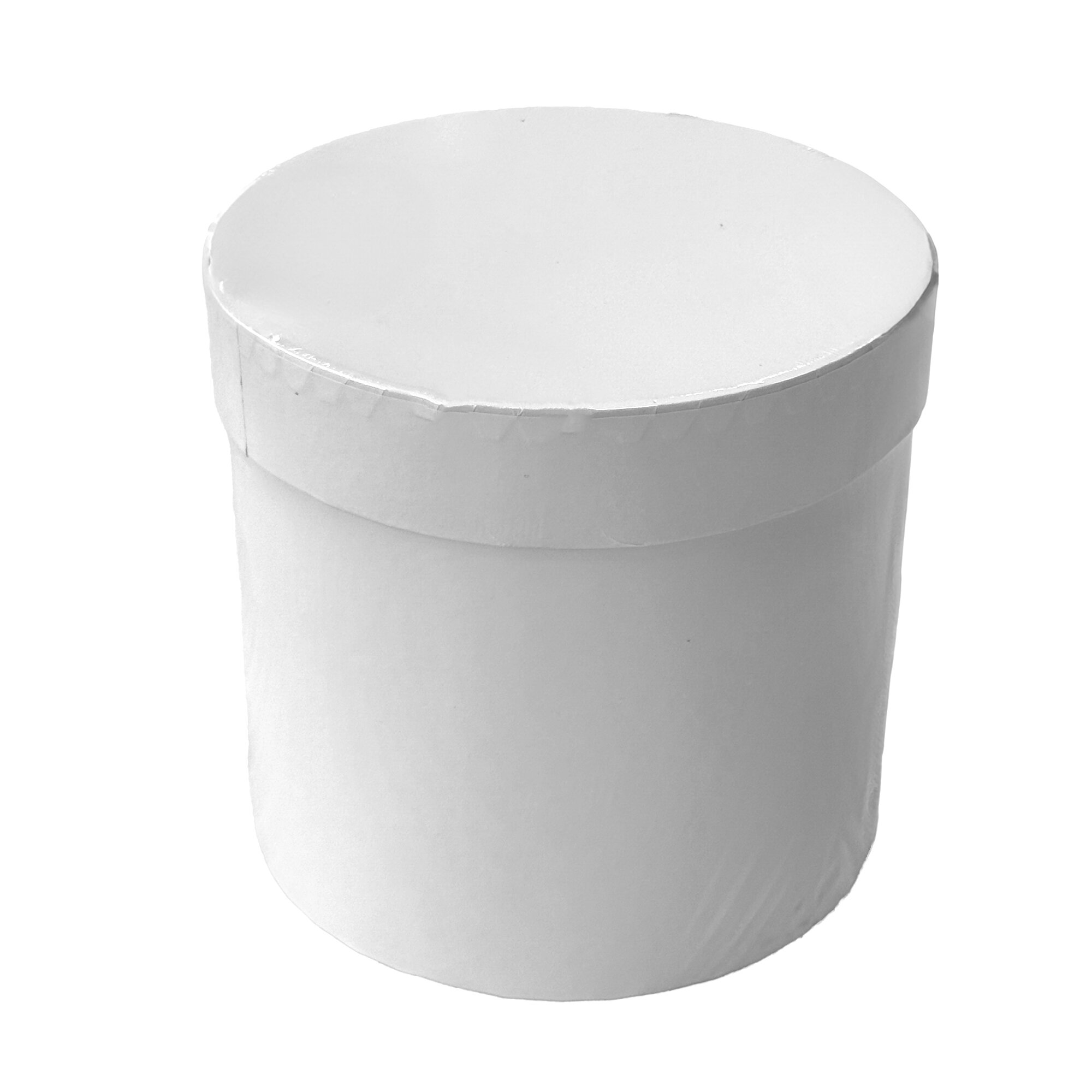 Коробка шляпная, D13xH12 см, с ручкой Белый