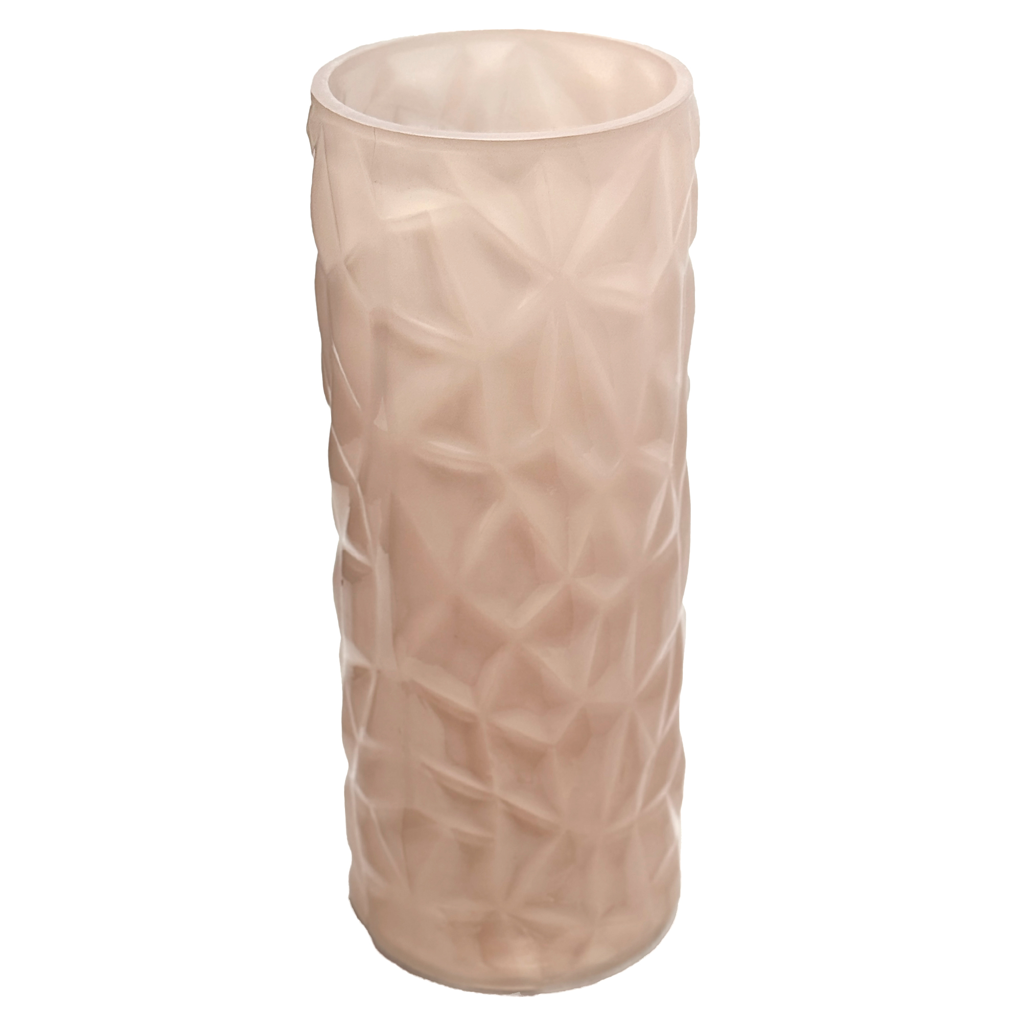 Ваза "Crackle" (стекло), D12,5xH28,5 см Розовый