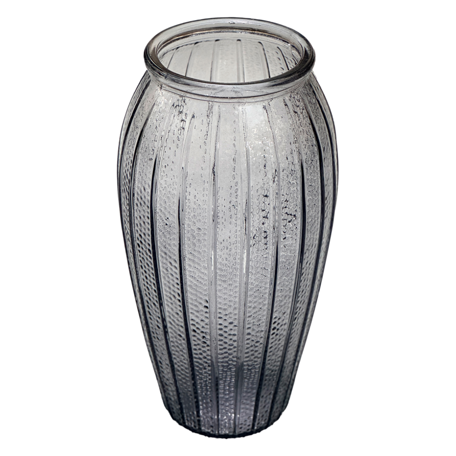 Ваза "Classic border" (стекло), D13xH26 см Серый