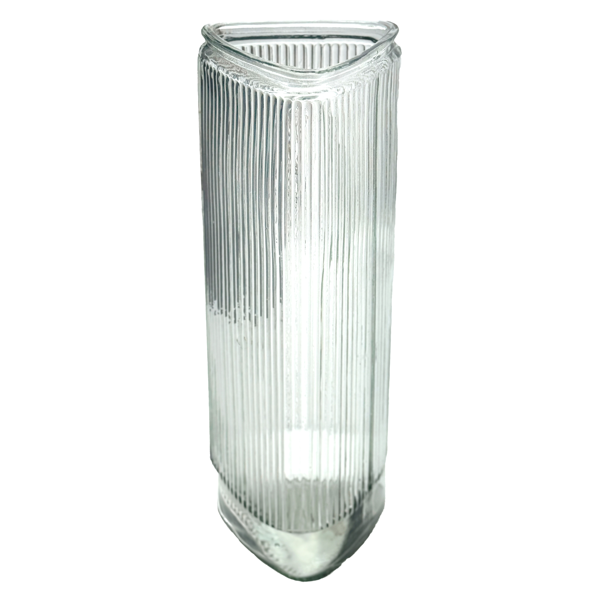 Ваза "Грани" (стекло), 9xH24,5 см Зеленый