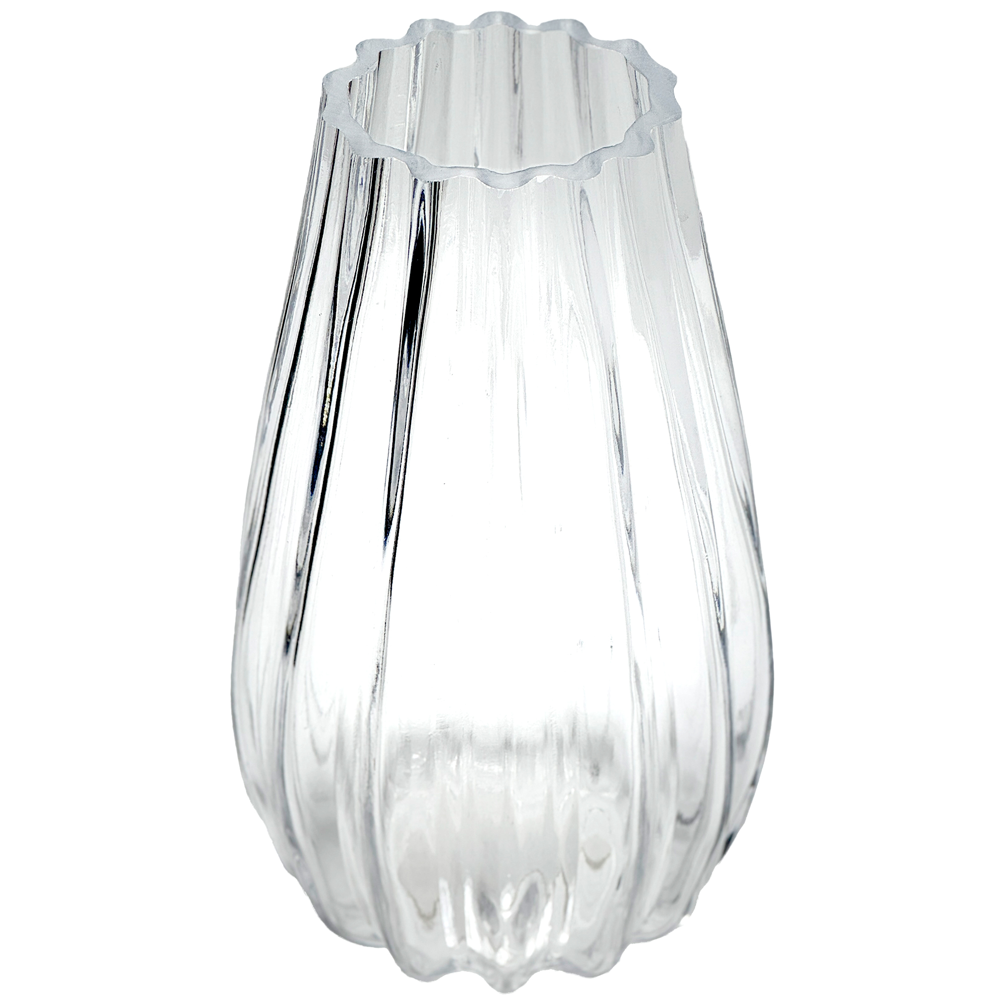 Ваза "Капля" (стекло), D14,5xH25 см Серый