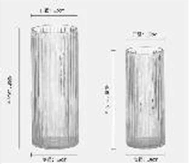 Ваза "Ribbed" (стекло), D10xH24,5 см Прозрачный