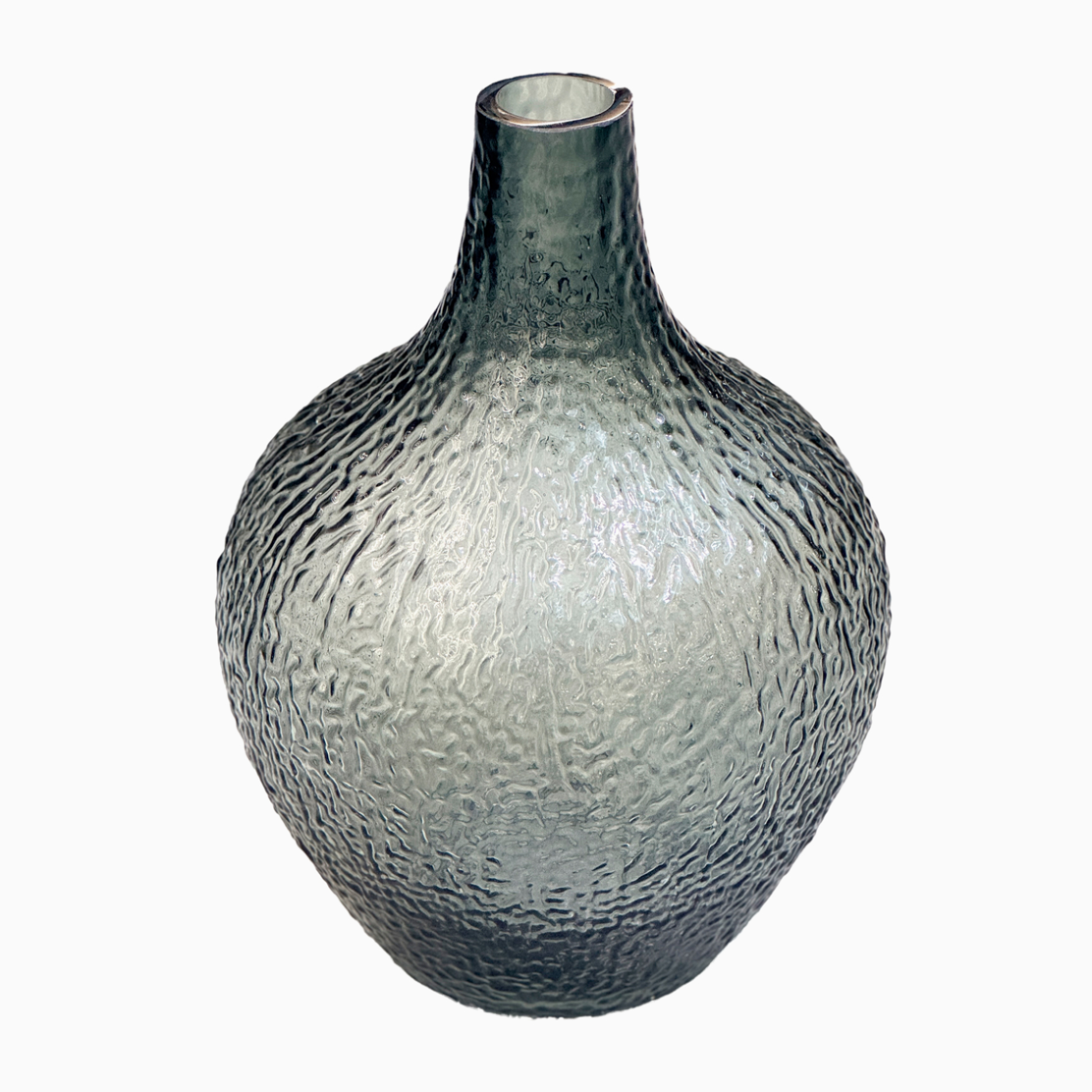 Ваза "Ice" (стекло), D18xH25 см Серый