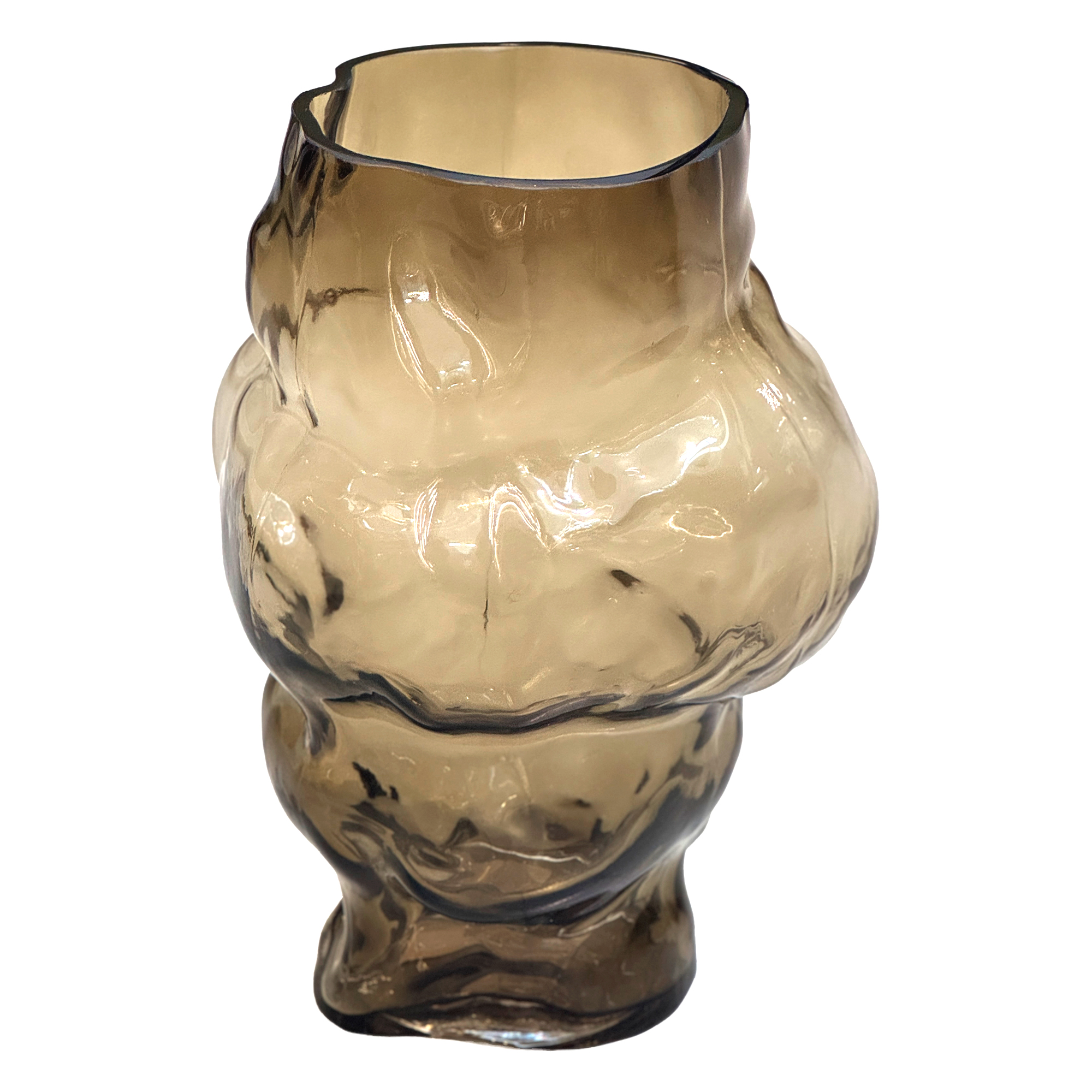 Ваза "Mars" (стекло), D20xH29,5 см Кофейный